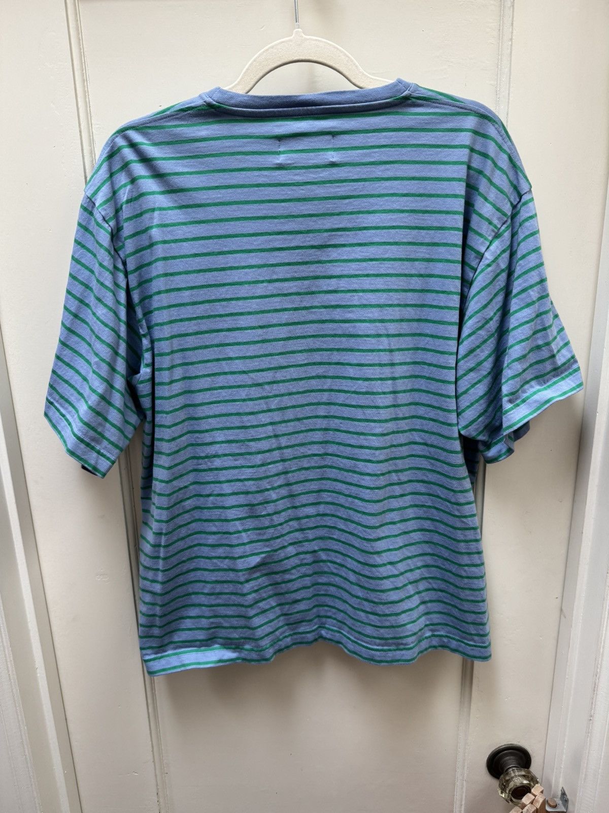 Thames MMXX. Thames Blue and Green Embroidered Logo Striped Tee Size US L / EU 52-54 / 3 - 2 Thumbnail