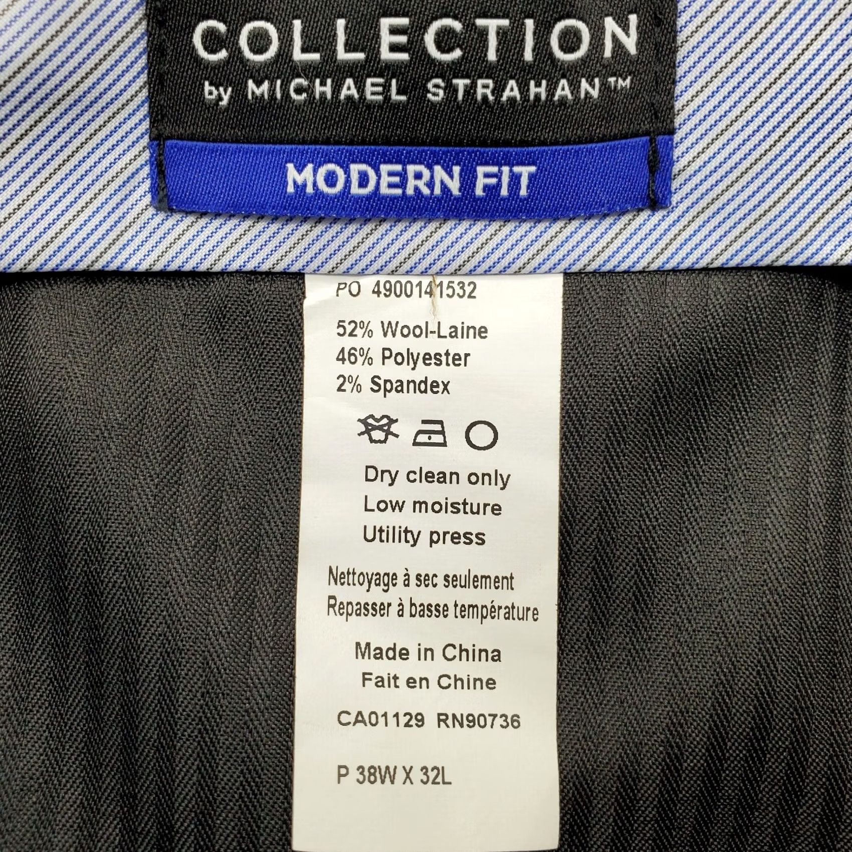 Vintage Michael Strahan Pants Mens 38 Collection 38x32 Multi Checked Stretch Modern Fit Size US 38 / EU 54 - 7 Thumbnail
