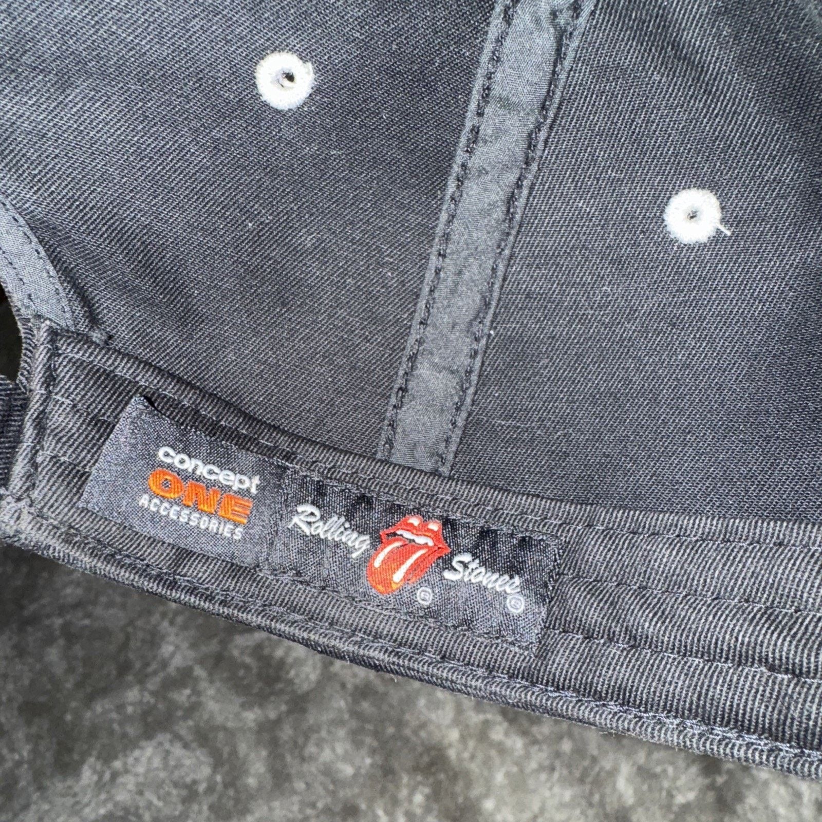 Band Tees × The Rolling Stones Rolling Stones Tongue Logo Hat Black Baseball Cap Band Size ONE SIZE - 5 Thumbnail