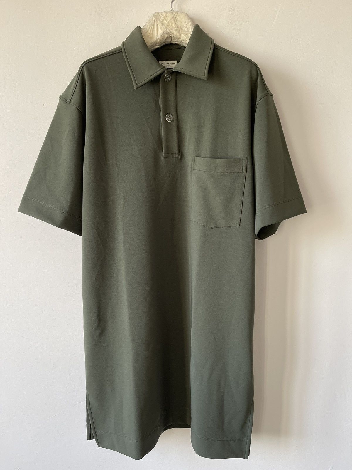 Dries Van Noten Dries Van Noten khaki jersey polo Size US L / EU 52-54 / 3 - 2 Thumbnail