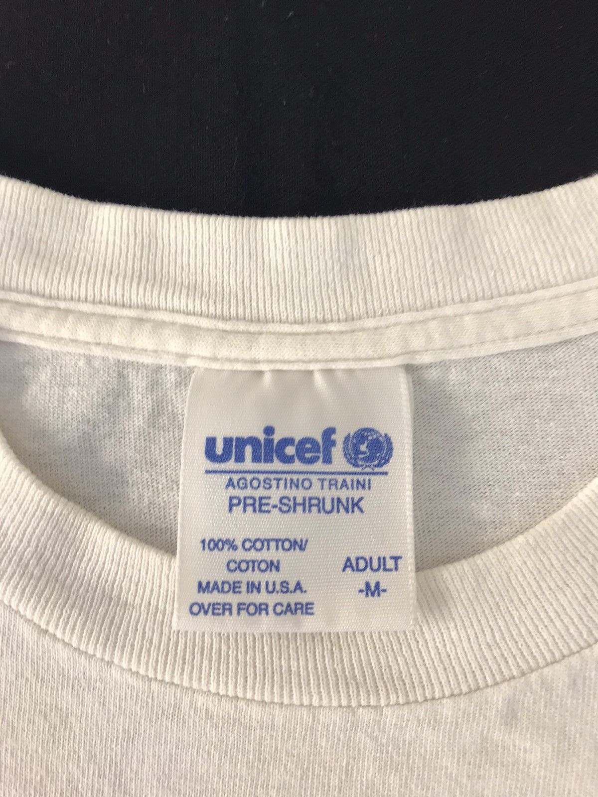 Vintage Vintage 90s Unicef Agostino Traini Blue Monster Logo Tee Size US M / EU 48-50 / 2 - 4 Thumbnail