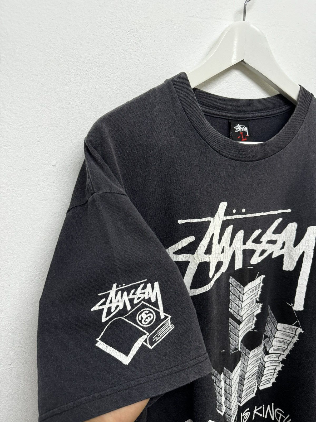 Stussy × Vintage Vintage y2k Stussy Knowledge is King Size US L / EU 52-54 / 3 - 9 Thumbnail