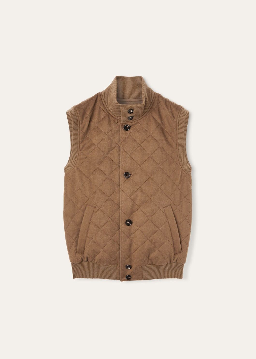 Loro Piana o1w1db10125 FAM9430 Carry Gilet Vest in Light Brown Size US L / EU 52-54 / 3 - 1 Thumbnail