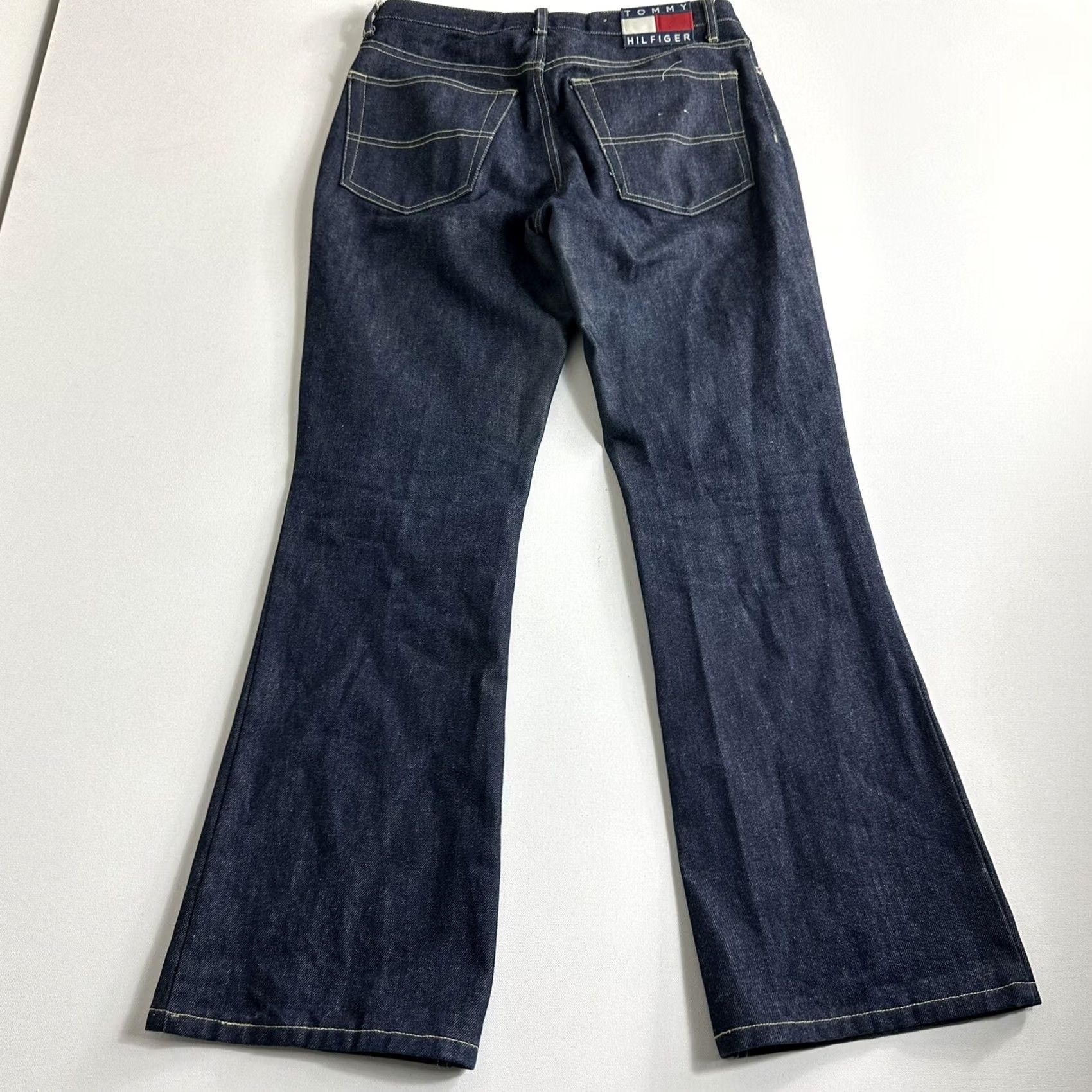 Tommy Hilfiger VINTAGE TOMMY HILFIGER Jeans Bootcut Low Rise 9 Women's Dark wash Stretch Size 30" / US 8 / IT 44 - 2 Thumbnail