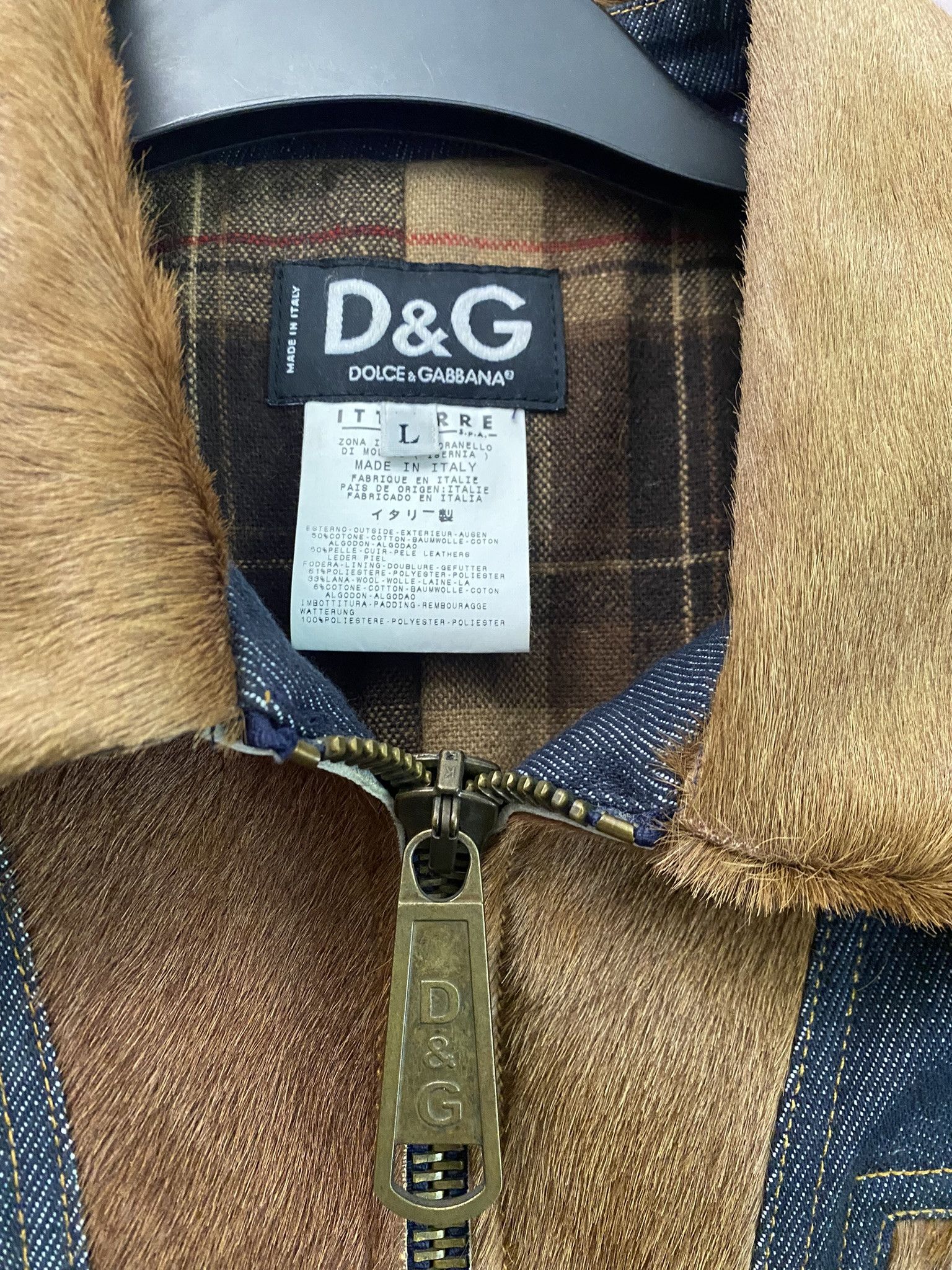 Dolce & Gabbana Dolce&Gabbana Denim Jacket Pony Hair Very Rare Size US L / EU 52-54 / 3 - 3 Thumbnail