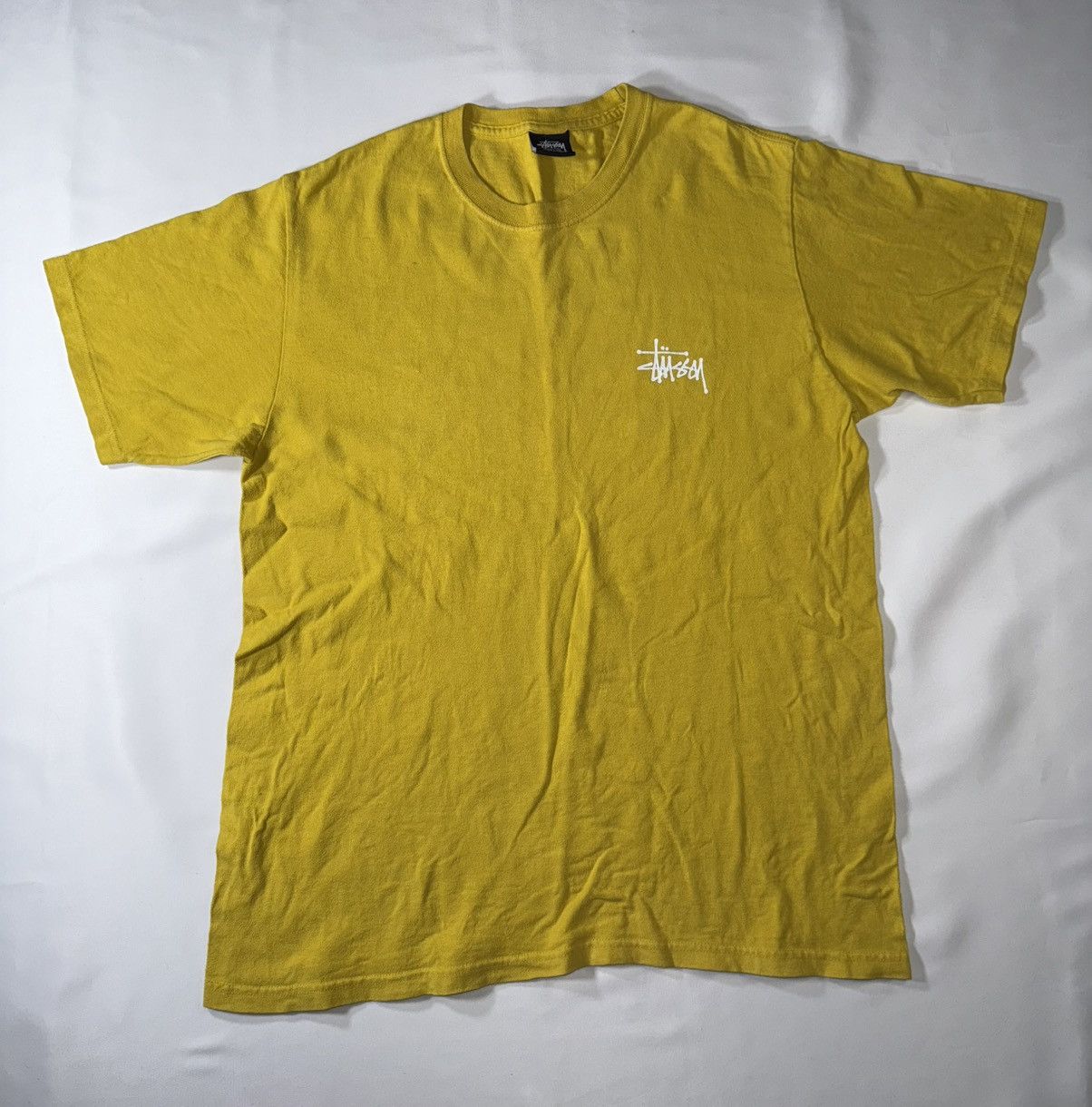 Stussy Yellow Stussy White Logo T Shirt Size US M / EU 48-50 / 2 - 1 Thumbnail