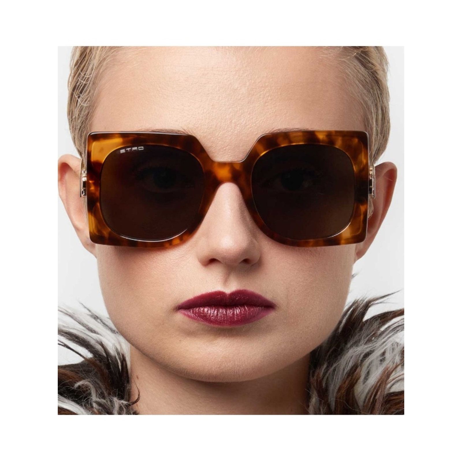 Etro New! Etro ETRO0026/S EPZQT Elegant Havana Square Sunglasses Size ONE SIZE - 2 Thumbnail