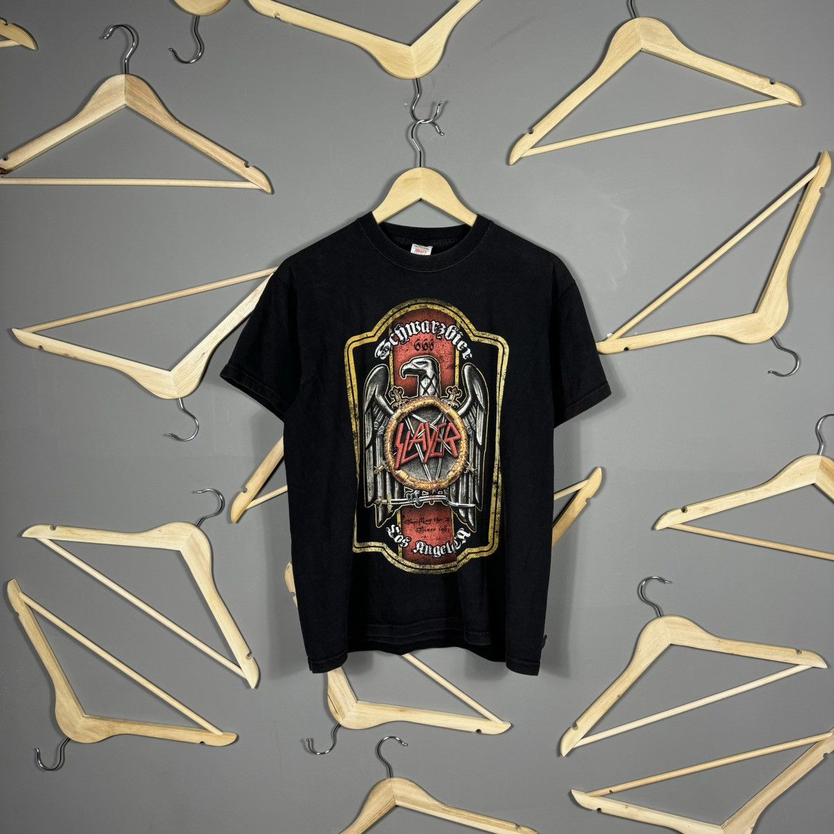 Band Tees × Slayer × Vintage Vintage Slayer Schwarzbier T-shirt Size US L / EU 52-54 / 3 - 1 Thumbnail