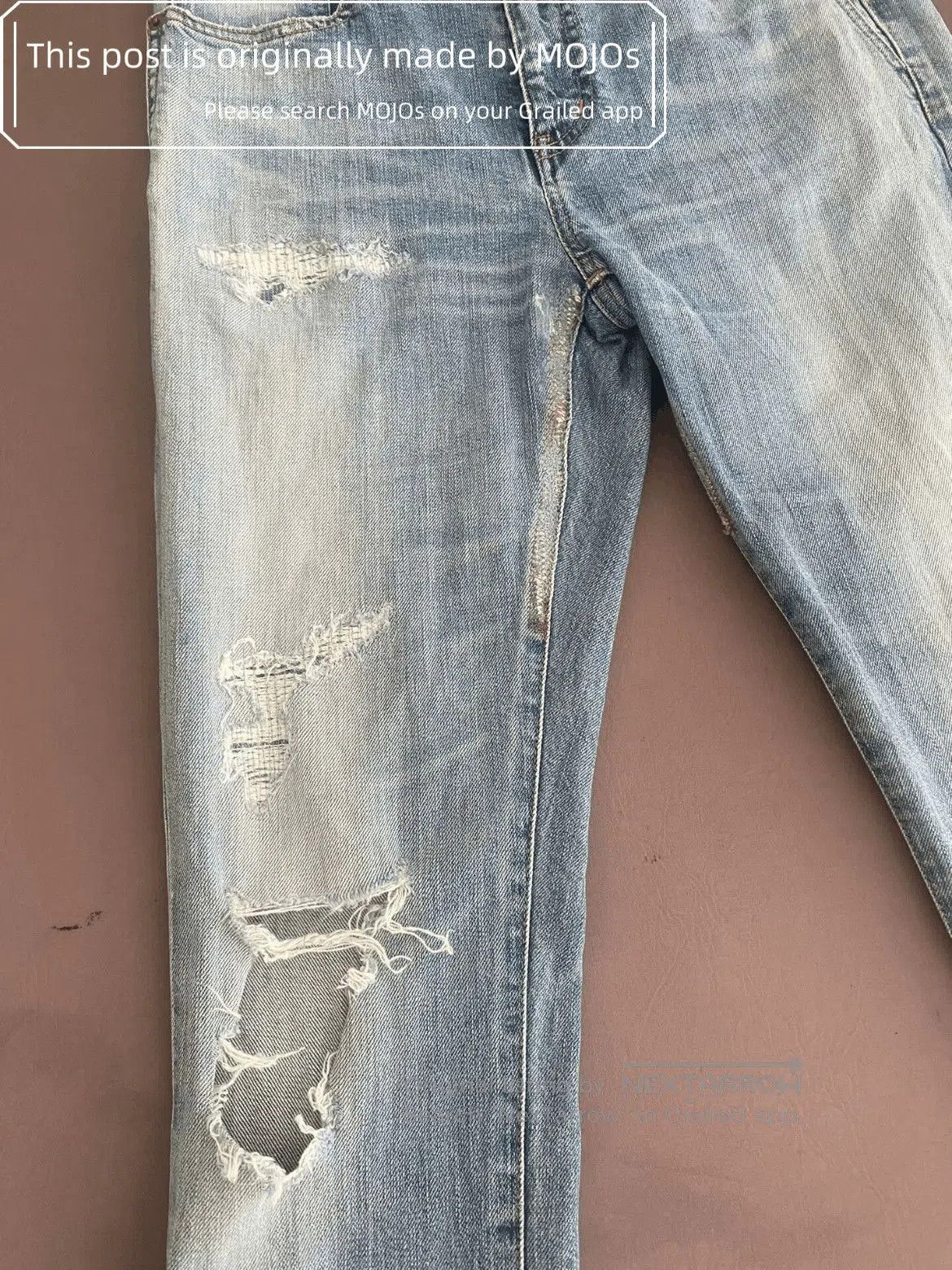 Saint Laurent Paris Sz 28 Saint Laurent Paris 18SS One Side Destory D05 Denim. Size US 28 / EU 44 - 5 Thumbnail