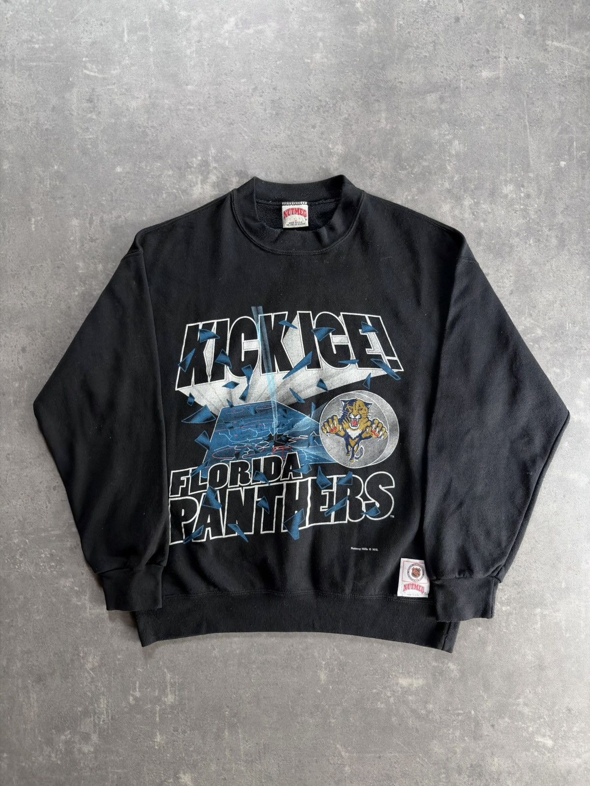 NHL 90s Nutmeg Florida Panthers Kick Ice! Crewneck Swearshirt M Size US M / EU 48-50 / 2 - 1 Thumbnail