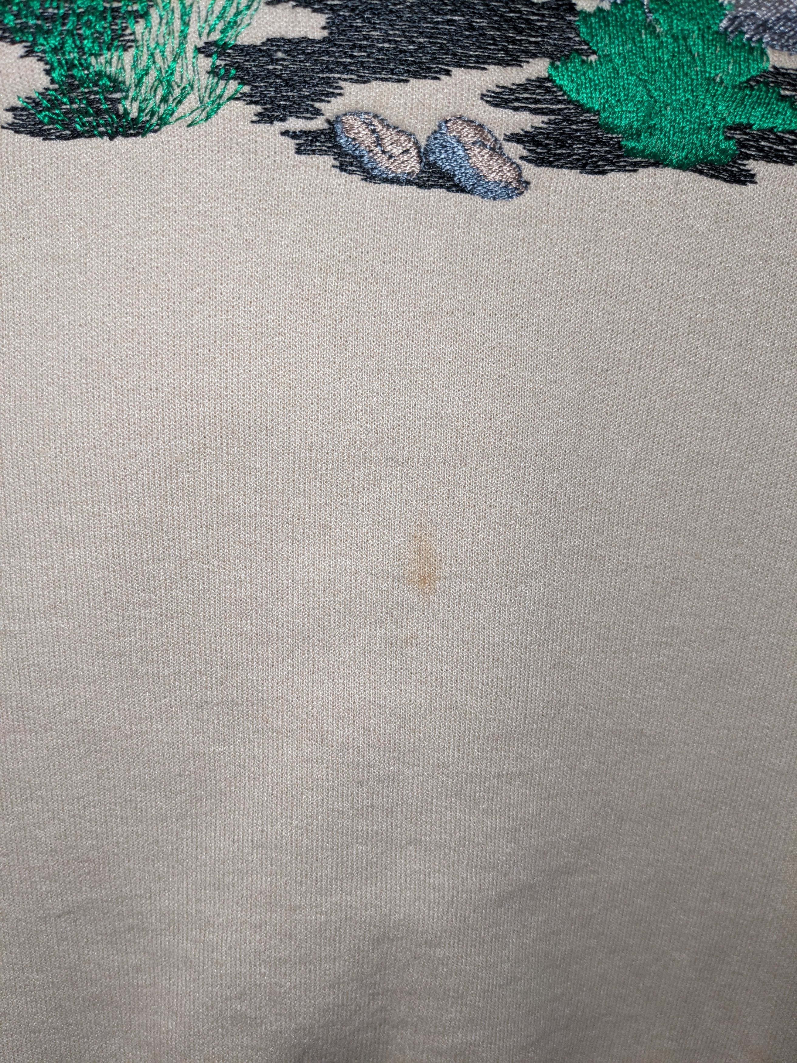 Vintage Vintage 90s Deer Animal Nature Embroidery Sweatshirt Size US L / EU 52-54 / 3 - 8 Thumbnail