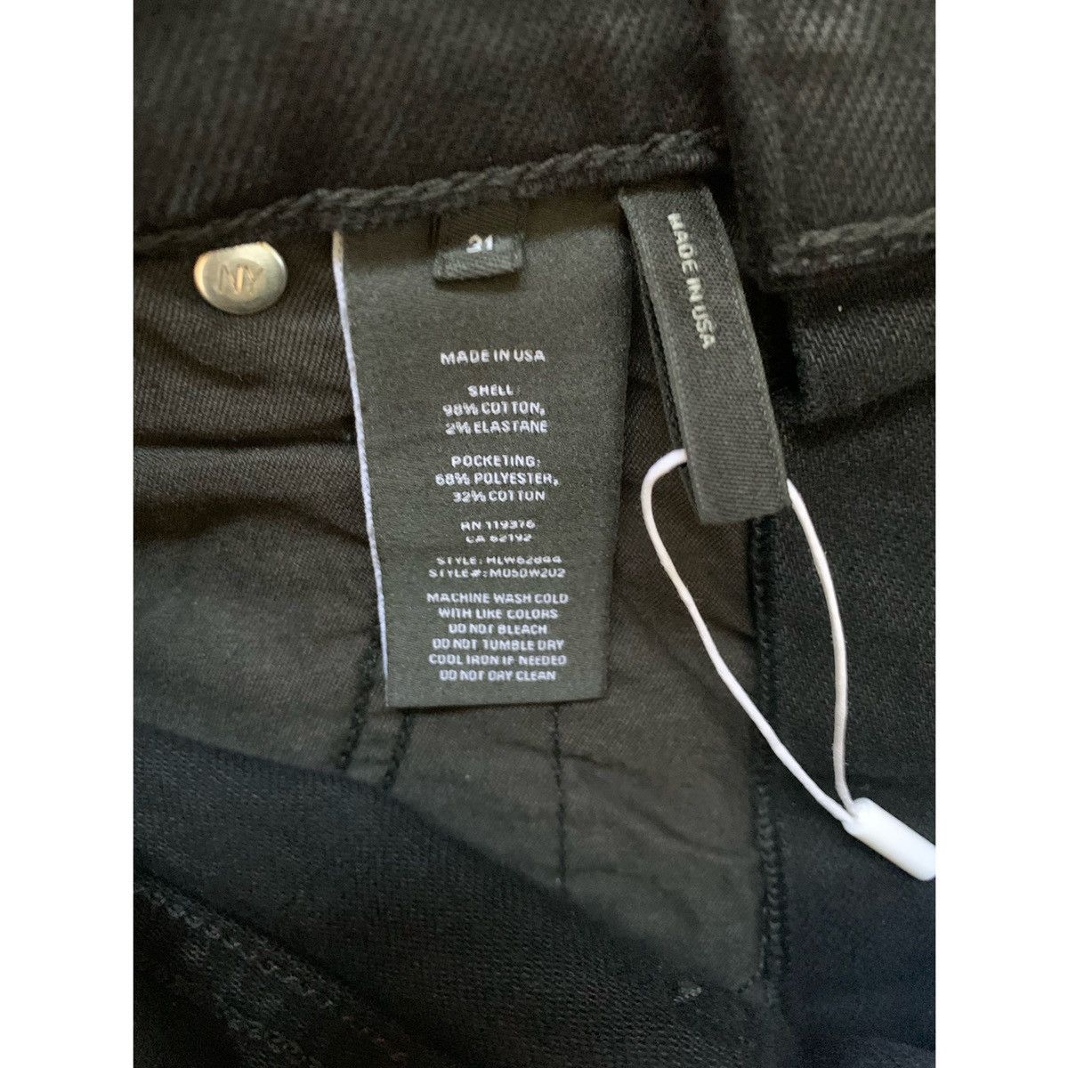 Helmut Lang HELMUT LANG BLACK CUT OUT STRAIGHT JEANS Size US 31 - 7 Thumbnail