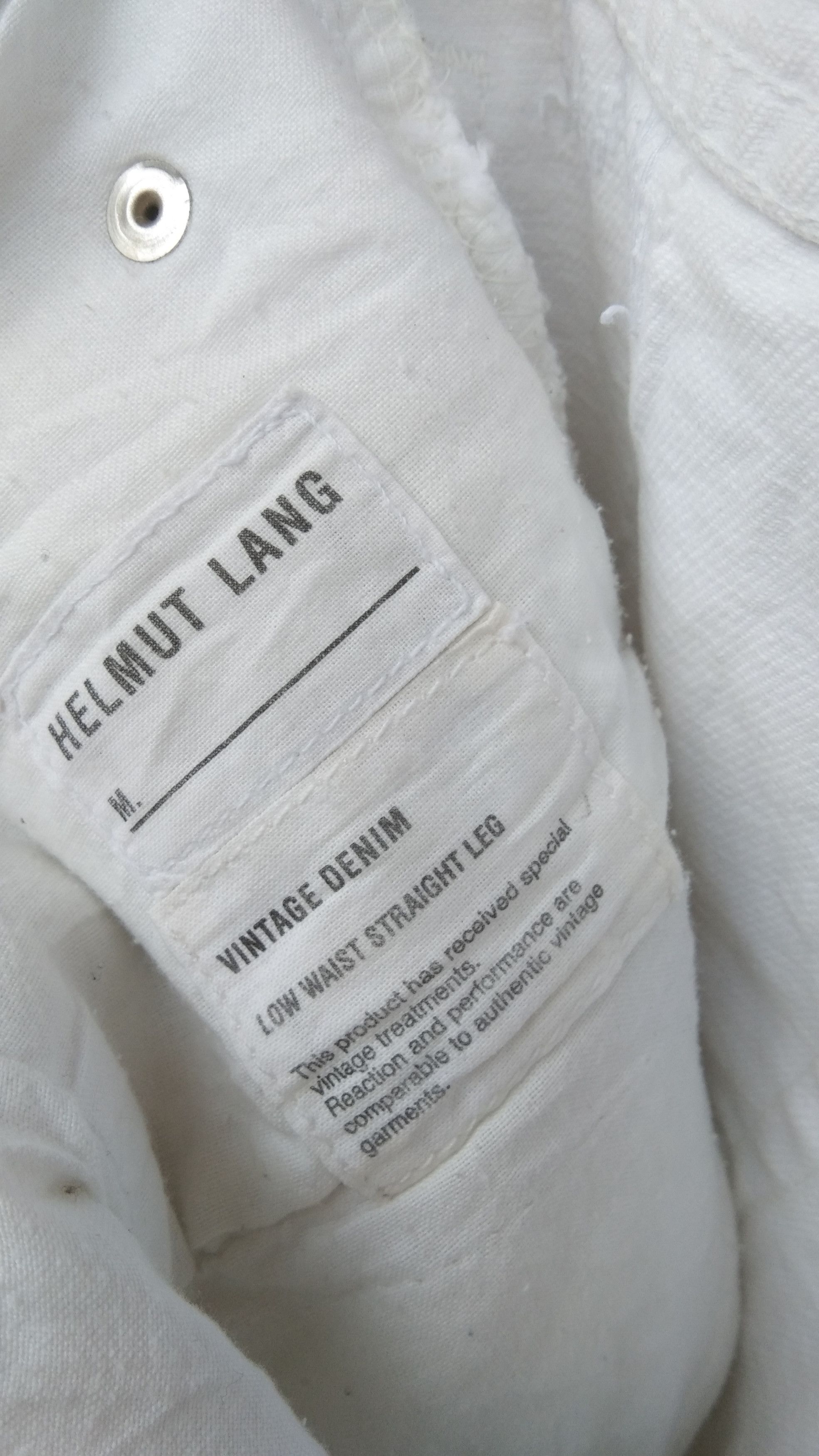 Helmut Lang Helmut lang disstressed white straight denim Size US 29 - 9 Thumbnail