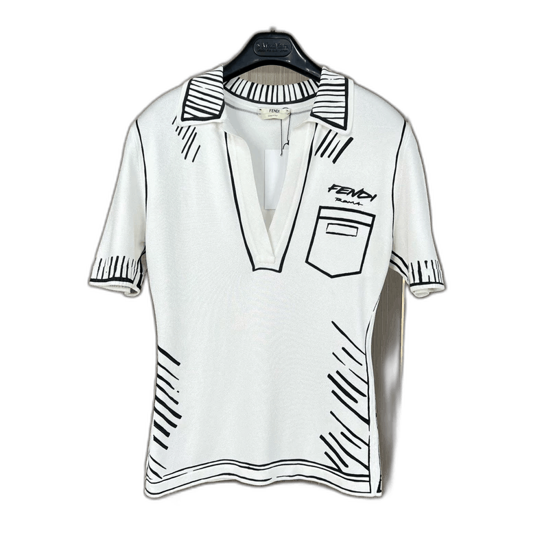 Fendi Fendi California Sky Graphic Knit Short Sleeve Size US M / EU 48-50 / 2 - 1 Thumbnail