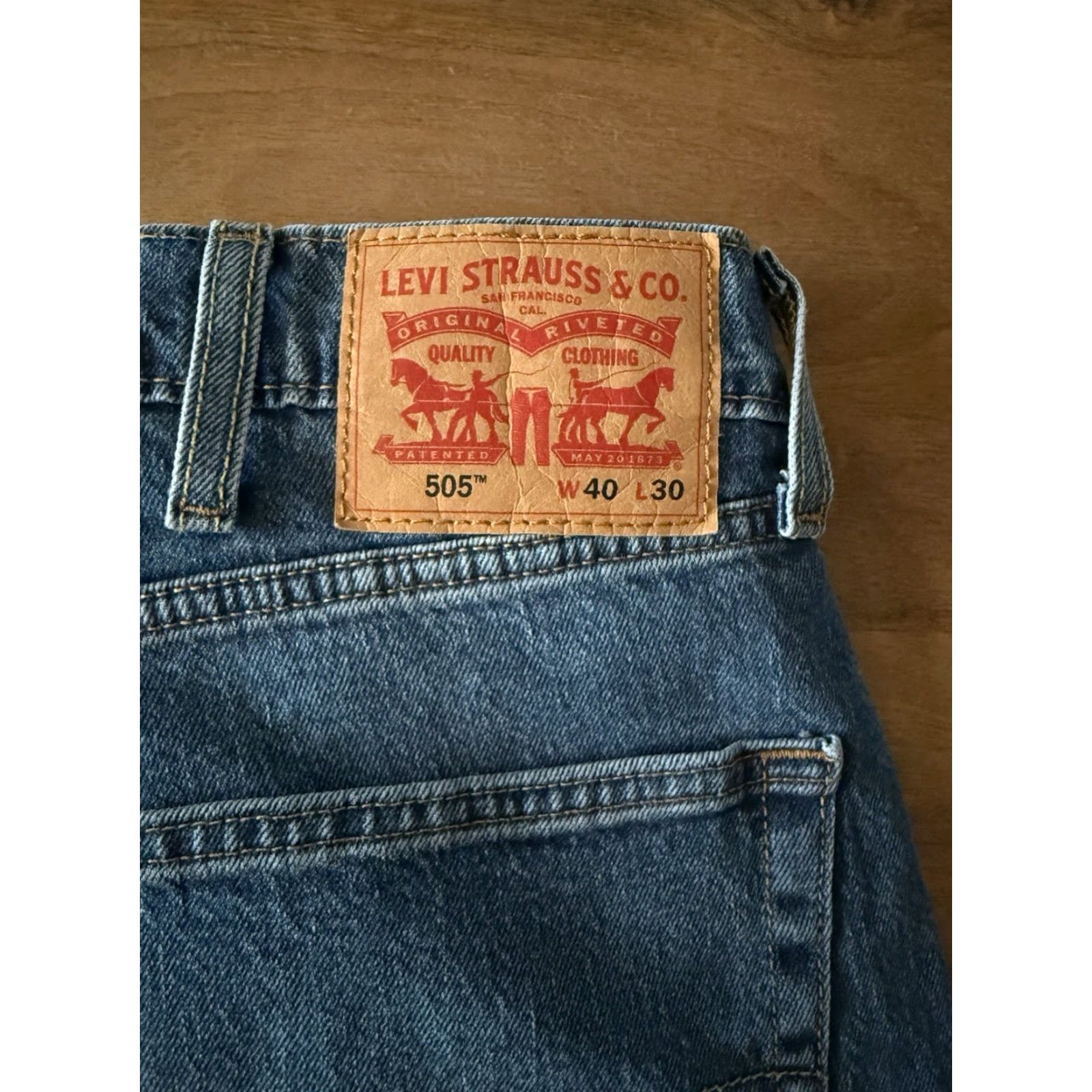 Levi's Levi's 505 Regular Fit Straight Leg Jeans Mens 40x30 Denim Blue Vintage 90s Hip Hop Punk USA Logo City Cars Motorcycle Size US 40 / EU 56 - 3 Thumbnail