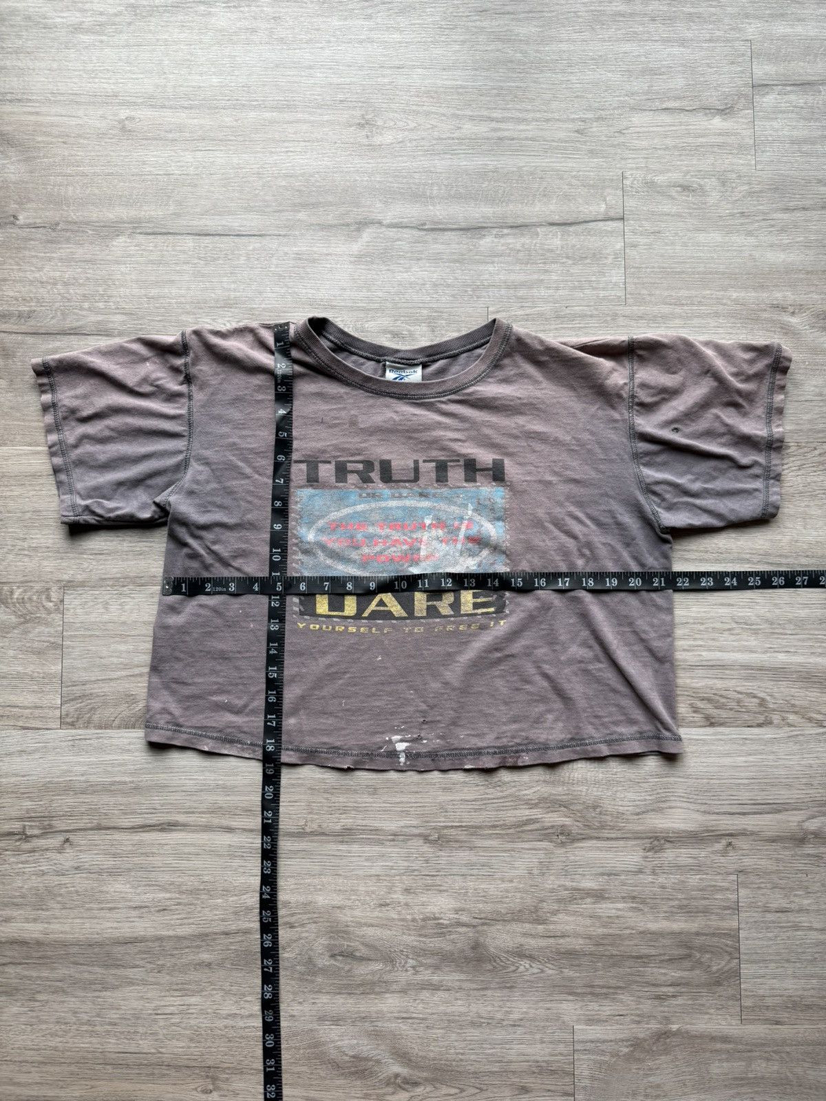 Vintage Vintage Women’s Crop Top with Paint Splatter and Distressing Size S / US 4 / IT 40 - 5 Thumbnail