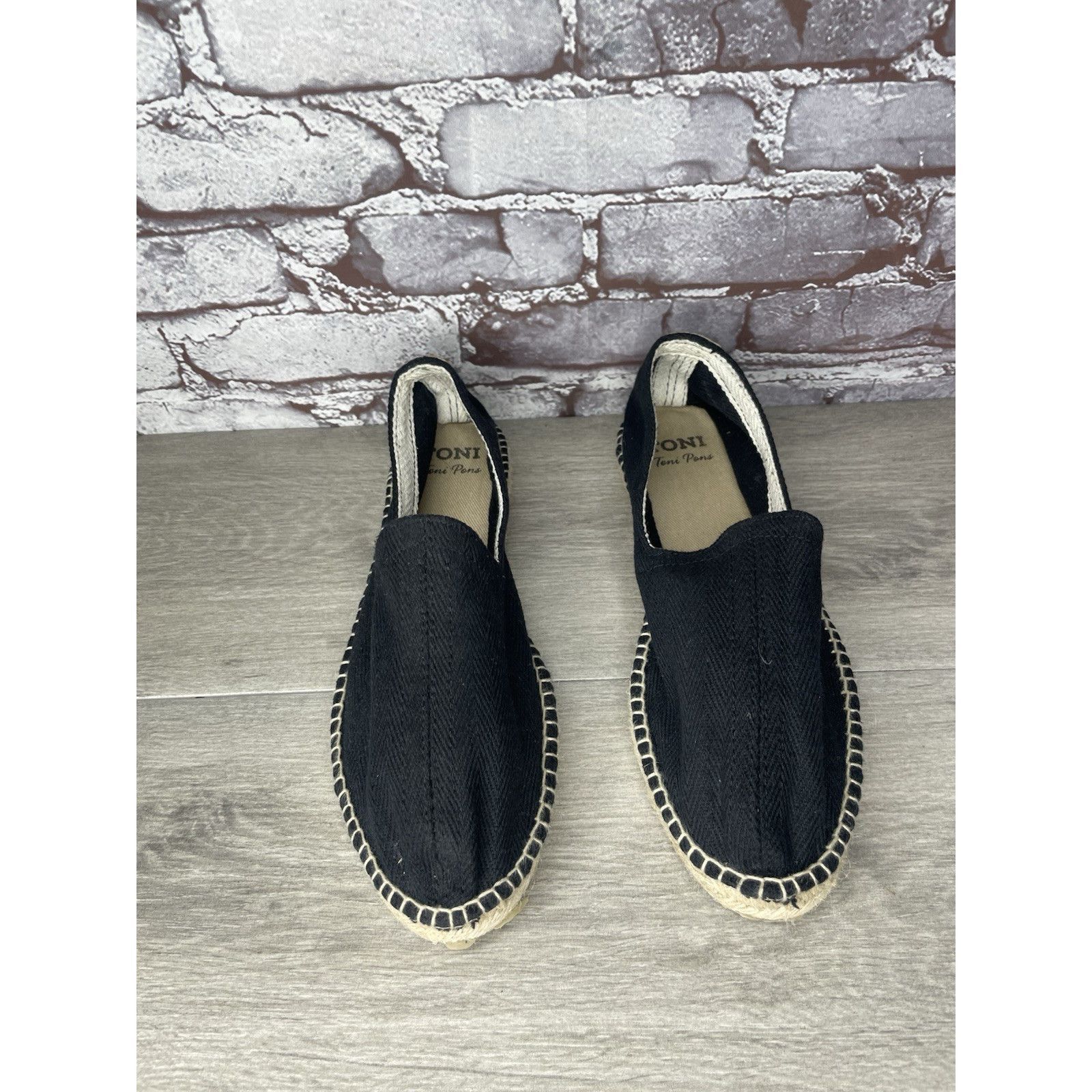 TONI GARD Toni Pons Jute Espadrille Black Canvas Slip On Comfort Casua Size US 10.5 / EU 43-44 - 9 Thumbnail