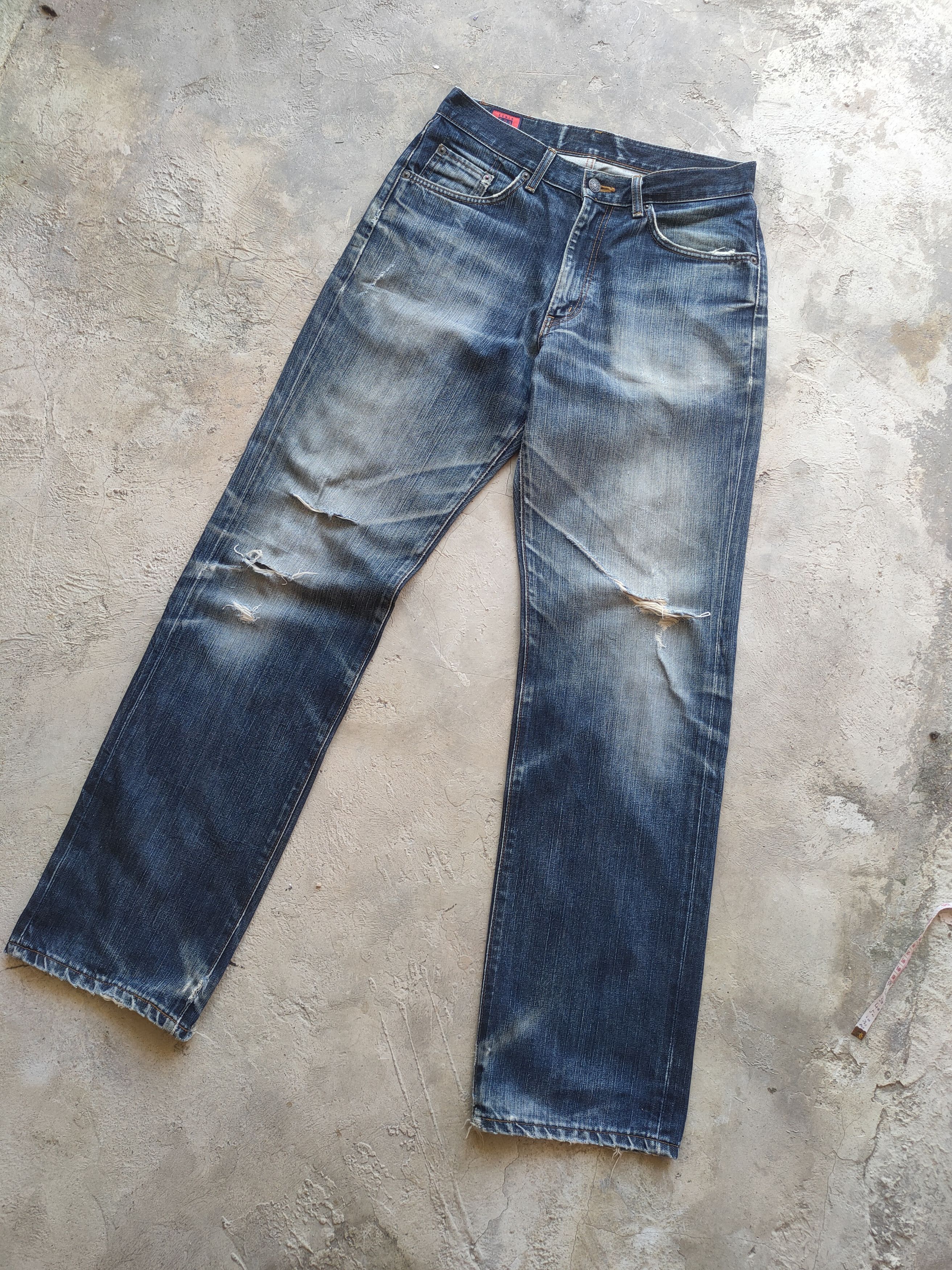 Edwin # VINTAGE EDWIN FADED DISTRESSED RIPPED JEAN PANTS Size US 32 / EU 48 - 2 Thumbnail