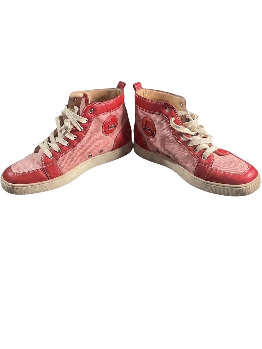 Christian Louboutin Christian Louboutin Louis Orlato Red High Top Sneaker SZ 9.5 Size US 9.5 / EU 42-43 - 1 Thumbnail