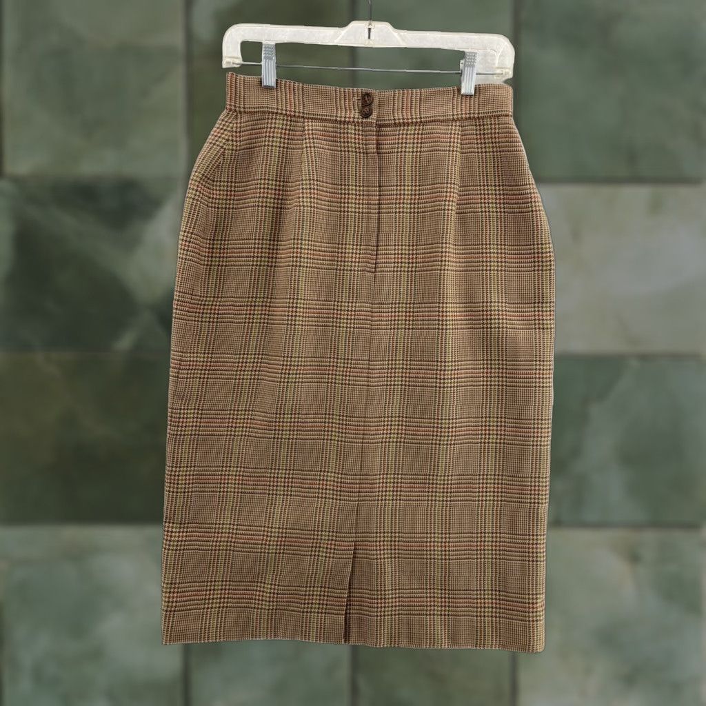 Vintage VINTAGE Cambridge Dry Goods Plaid Wool Skirt Womens 8 Knee Length Size 30" / US 8 / IT 44 - 1 Thumbnail