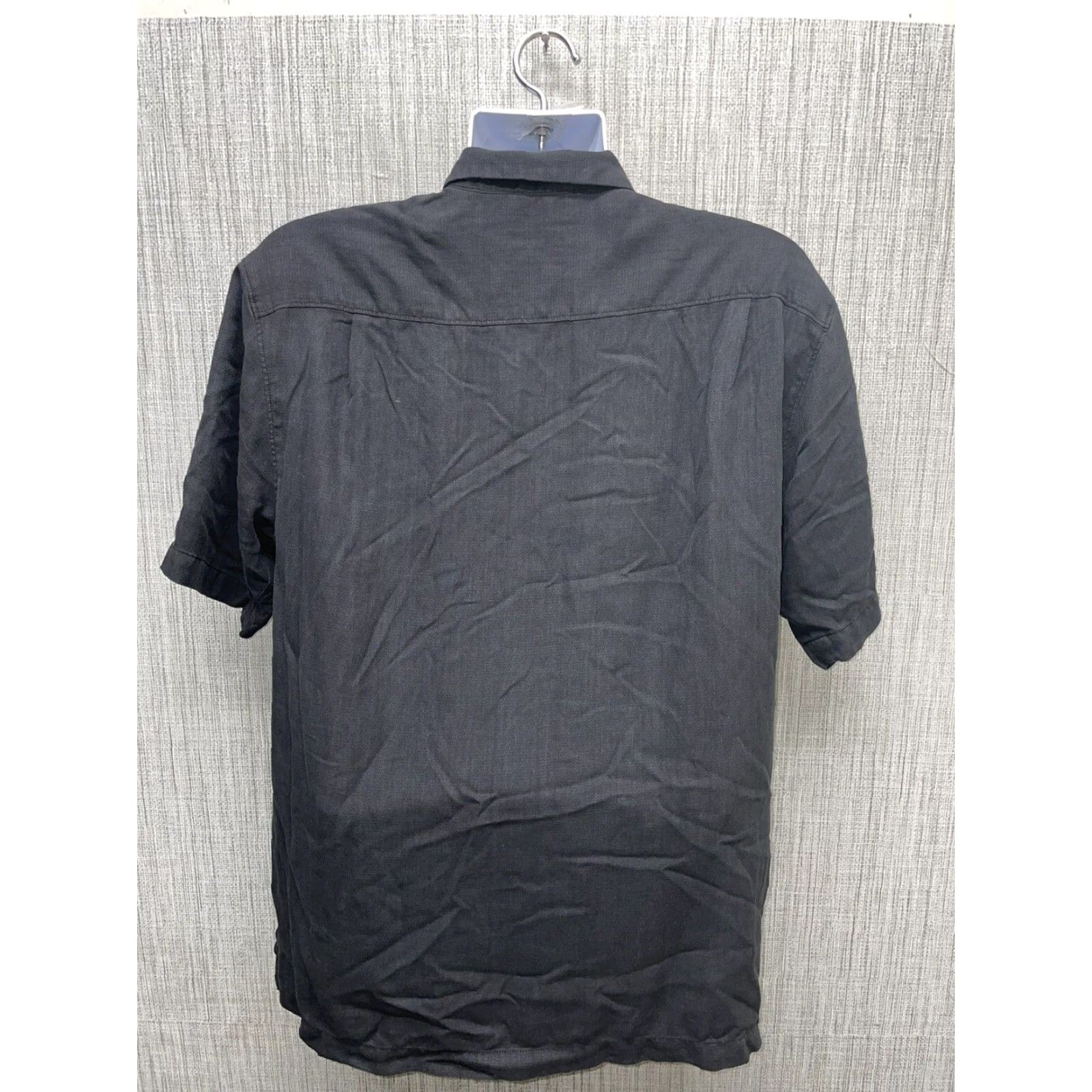 Tommy Bahama VINTAGE Tommy Bahama IslandZone SilK Blend Original Fit Shirt Mens L Black Short Sleeve Button-Up Size US L / EU 52-54 / 3 - 6 Thumbnail