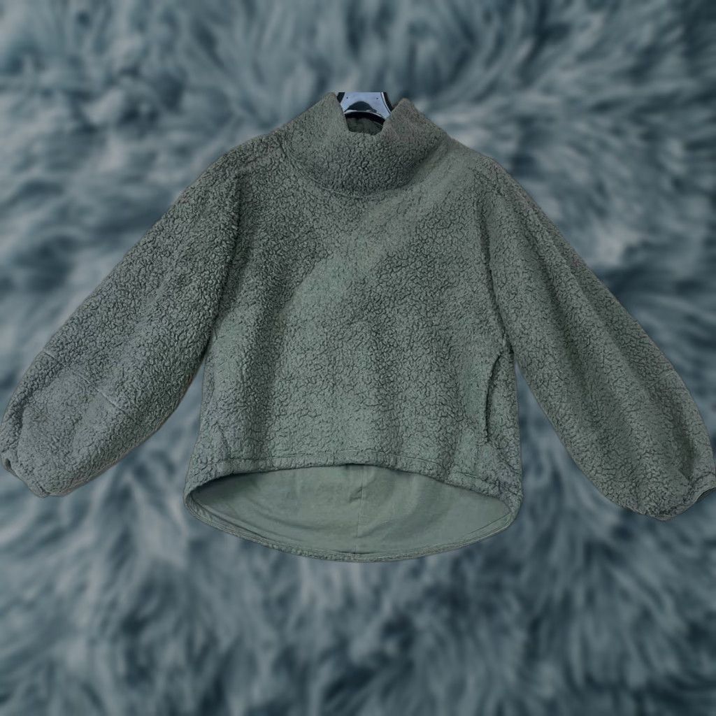 Lululemon LULULEMON Sweatshirt Pullover Women M/L Fleece Kangaroo Pocket Dark Olive Green Warmth Restore Size M / US 6-8 / IT 42-44 - 1 Thumbnail