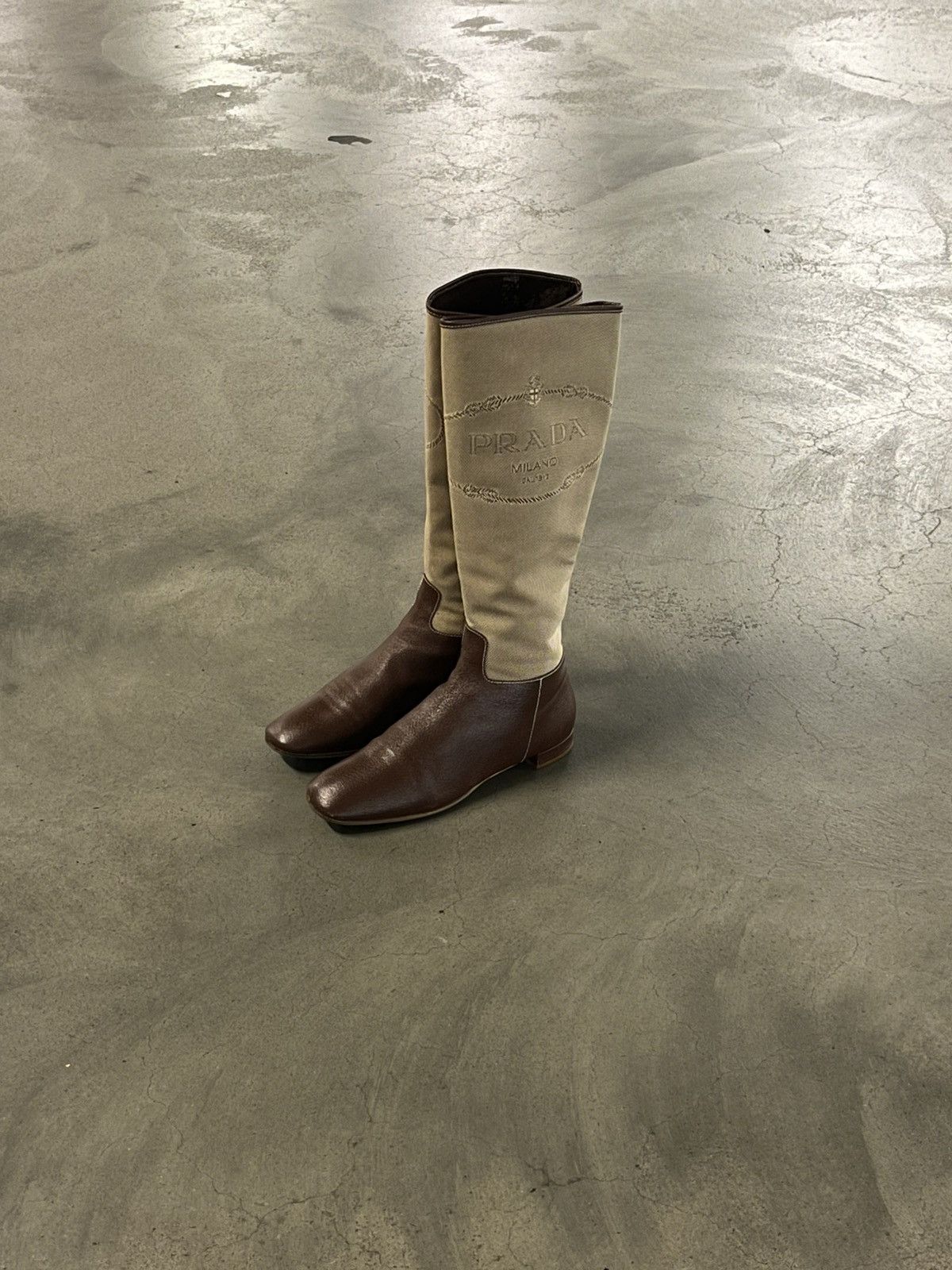 Prada Prada 90s Leather riding boots Size US 7 / IT 37 - 2 Thumbnail