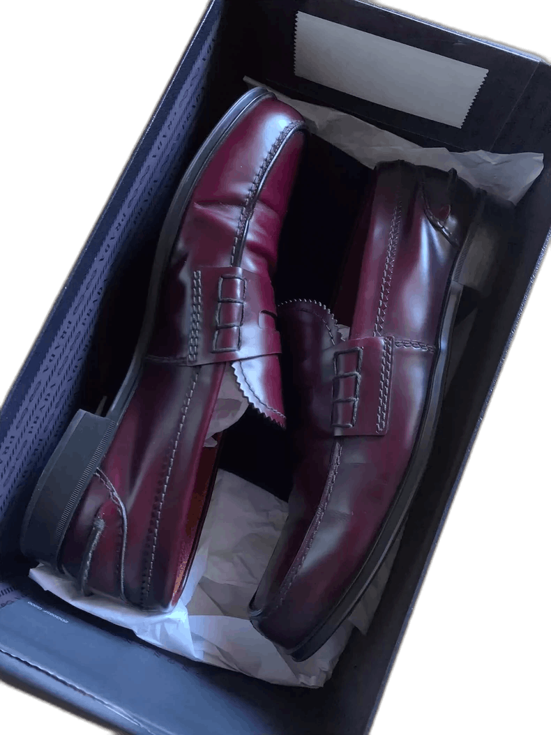 Prada Prada Wine Red Leather Loafers -2505 Size US 8.5 / EU 41-42 - 1 Thumbnail