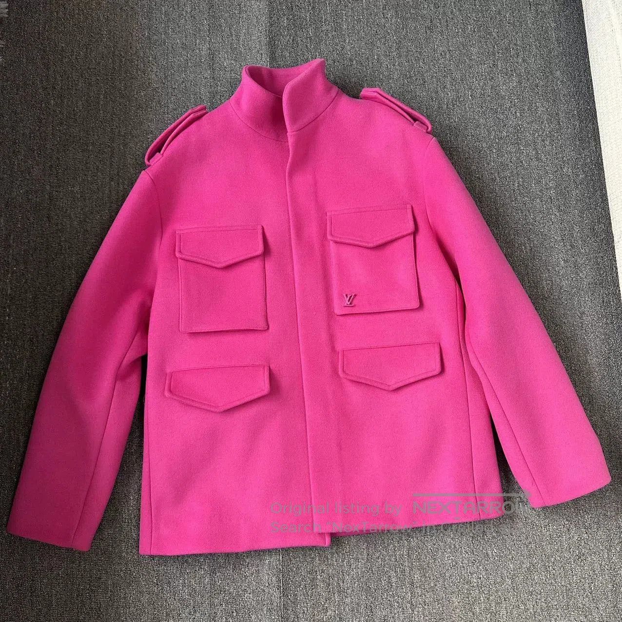Louis Vuitton Louis Vuitton Pink Wool Coat. Size US XL / EU 56 / 4 - 1 Thumbnail