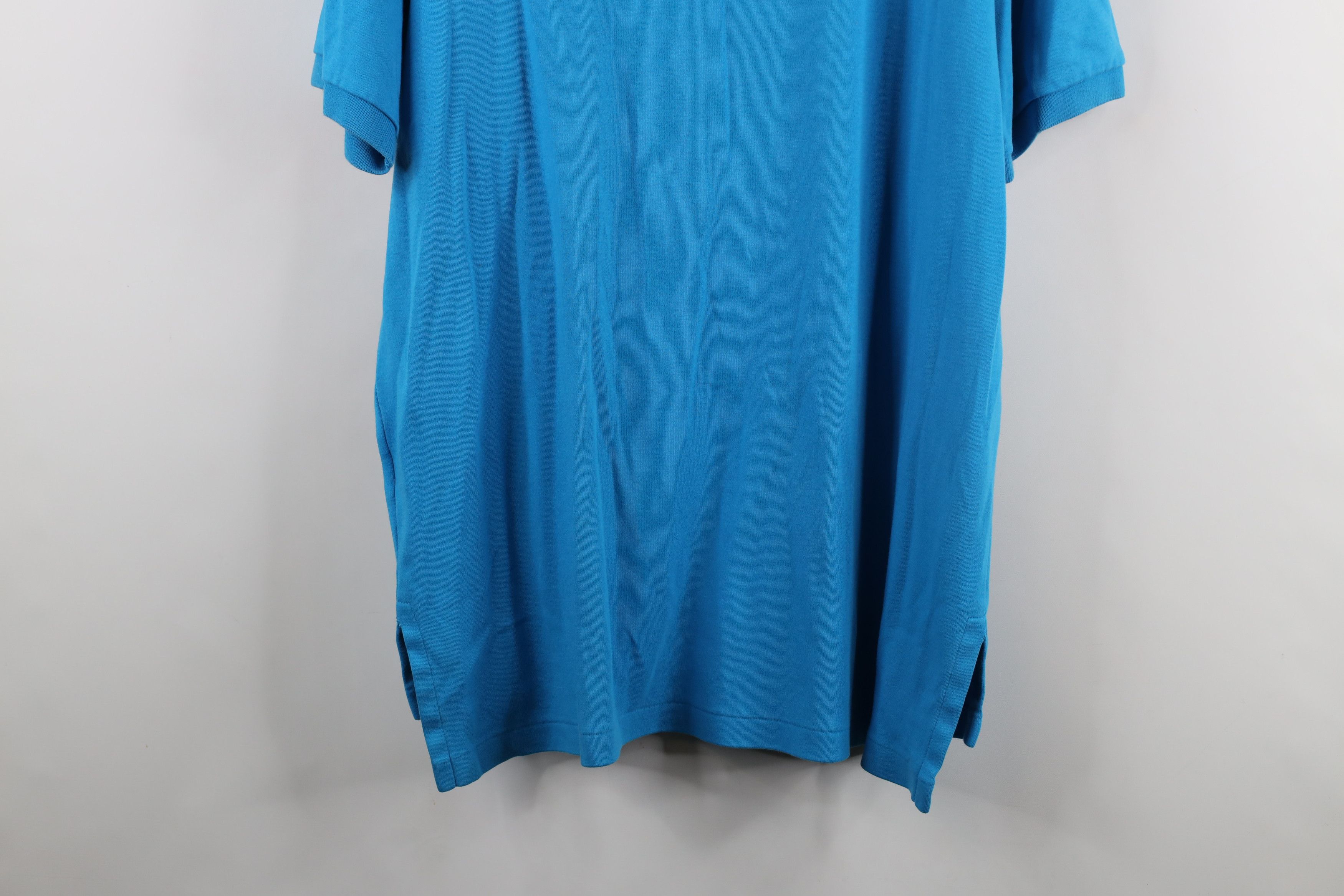 Ralph Lauren × Vintage Vintage 90s Ralph Lauren Cotton Knit Golf Polo Shirt Blue Size US L / EU 52-54 / 3 - 14 Thumbnail