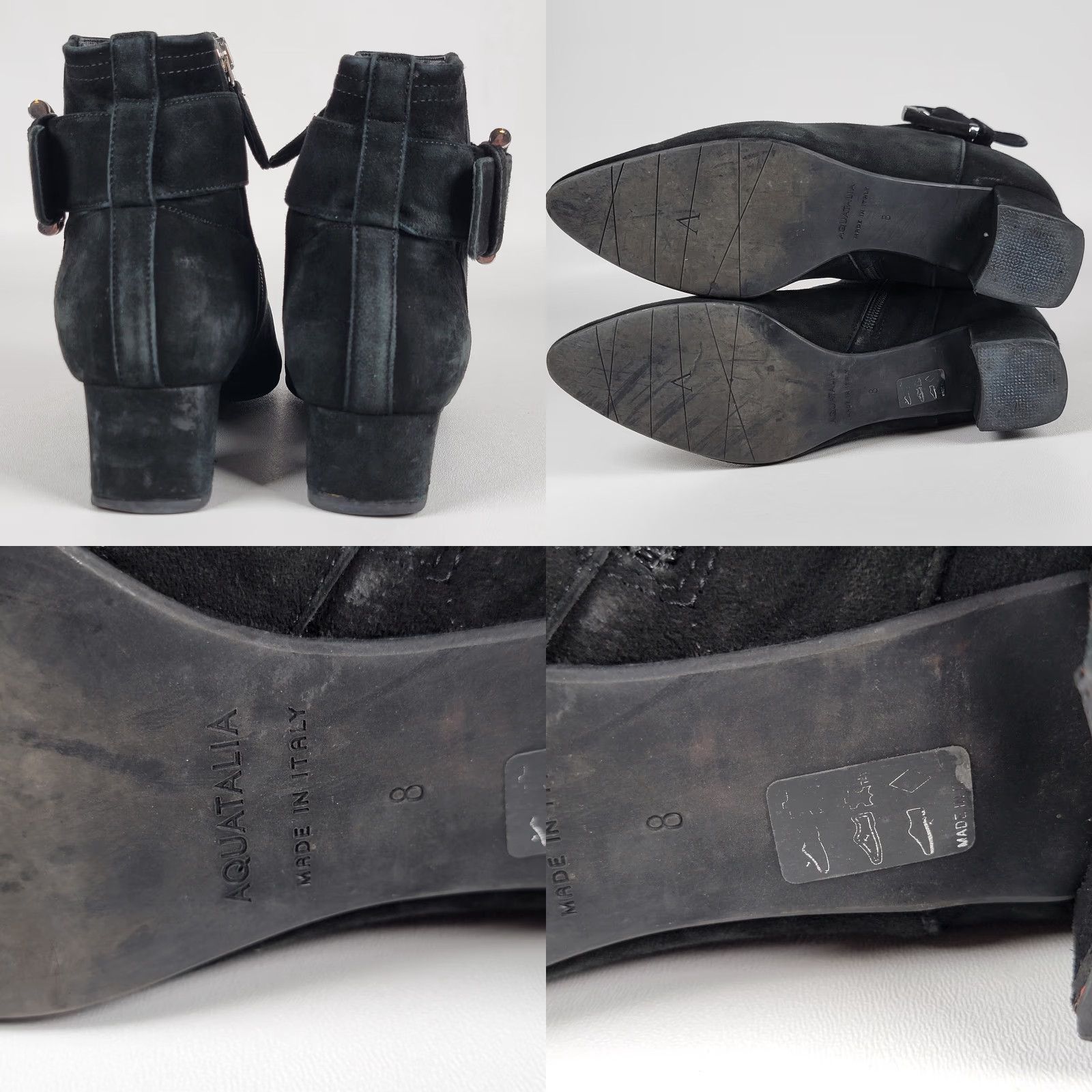Aquatalia Aquatalia Women's Size 8 Black Suede Ankle Boots Made Italy Size US 8 / IT 38 - 8 Thumbnail