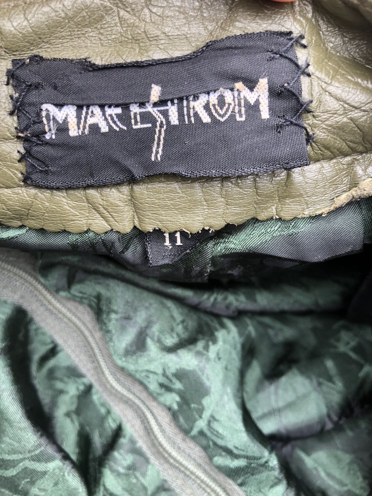 Japanese Brand × Vintage Vintage Maelstrom Leather Army Style Skirt Size 25" / US 0 / IT 36 - 7 Thumbnail