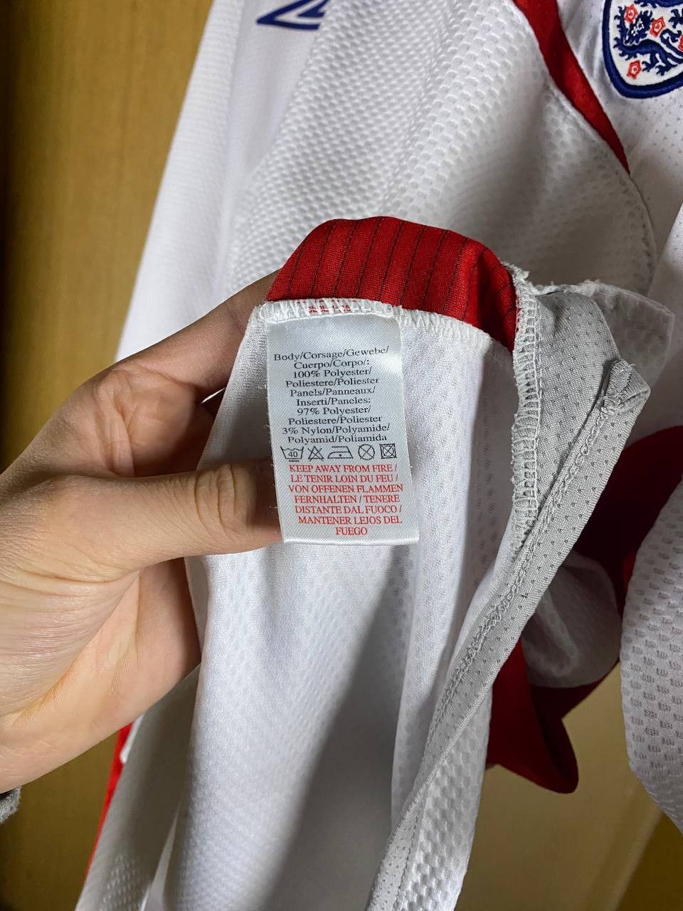 Umbro × Vintage 🏴 England National Team Home Jersey White / Red Trim Size US L / EU 52-54 / 3 - 5 Thumbnail