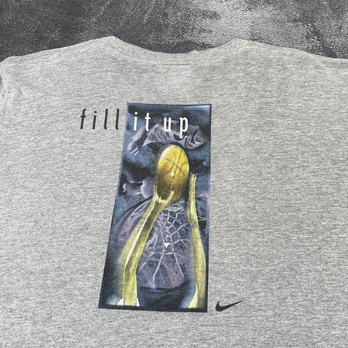 Nike × Vintage Vintage Very Rare Nike Basketball Fill it Up T shirt Size US M / EU 48-50 / 2 - 5 Thumbnail