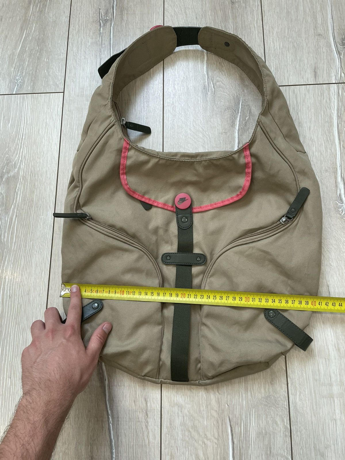 Nike × Vintage Vintage Sholder bag NIKE "GIRL" Womens Duffel Khaki Size ONE SIZE - 11 Thumbnail