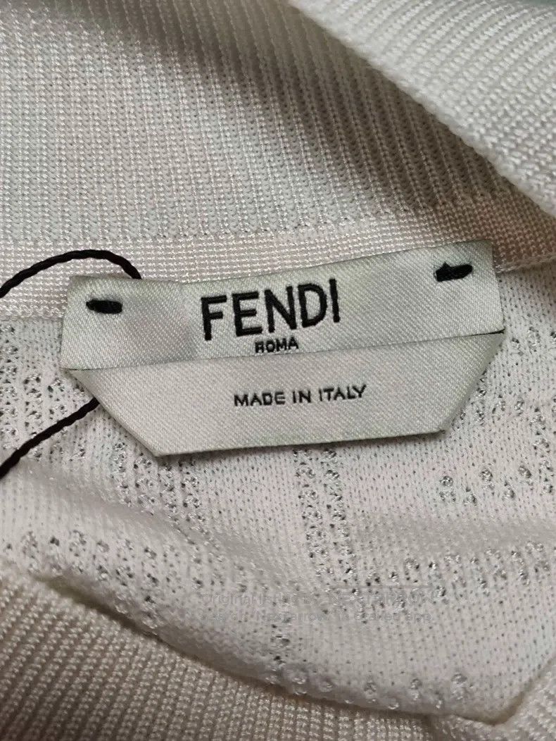 Fendi Fendi Ivory full print knitted slim fit long-sleeve Size S / US 4 / IT 40 - 3 Thumbnail