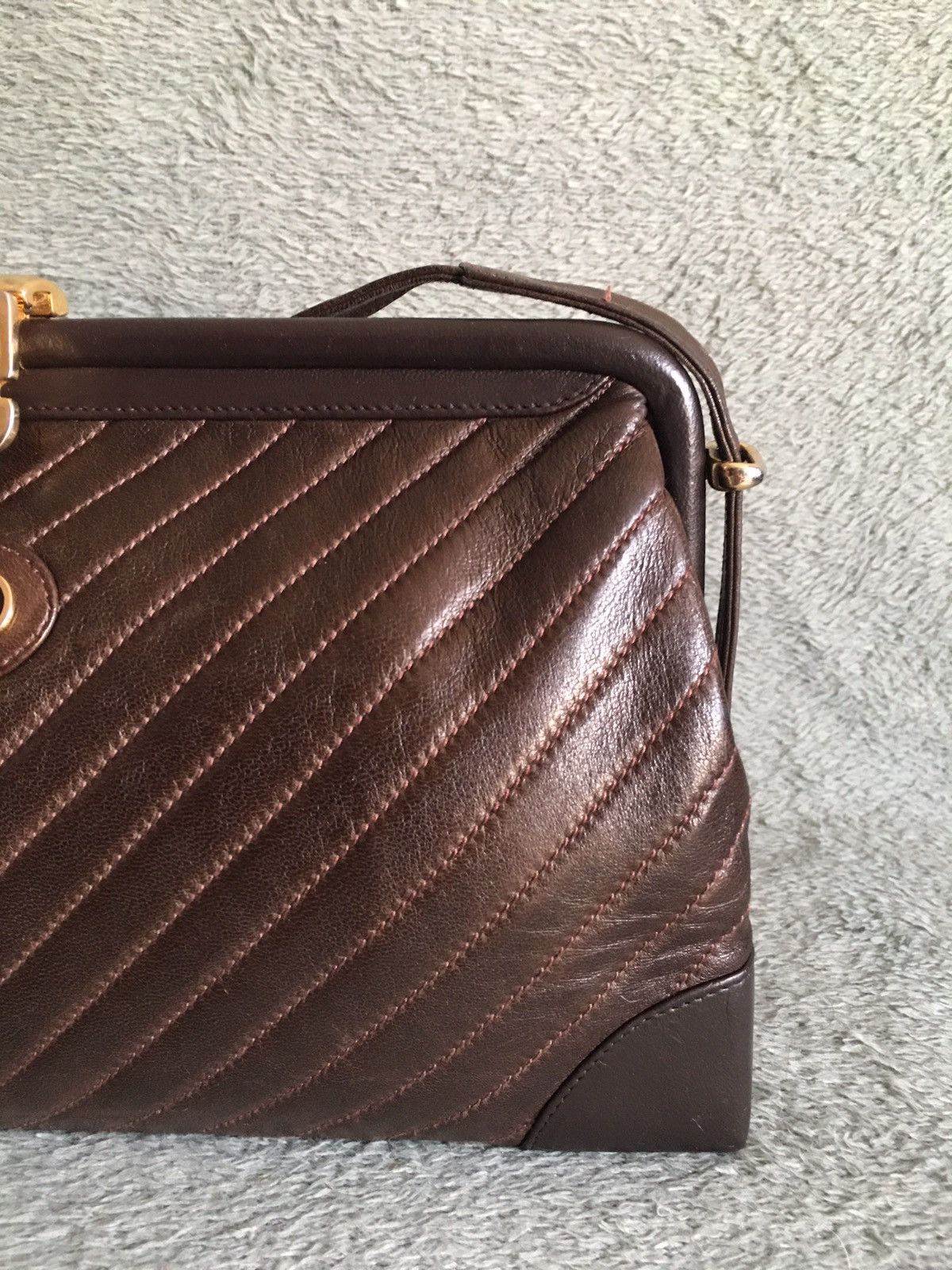 Emilio Pucci × Vintage Emilio Pucci Vintage Brown Leather Shoulder Bag Size ONE SIZE - 4 Thumbnail