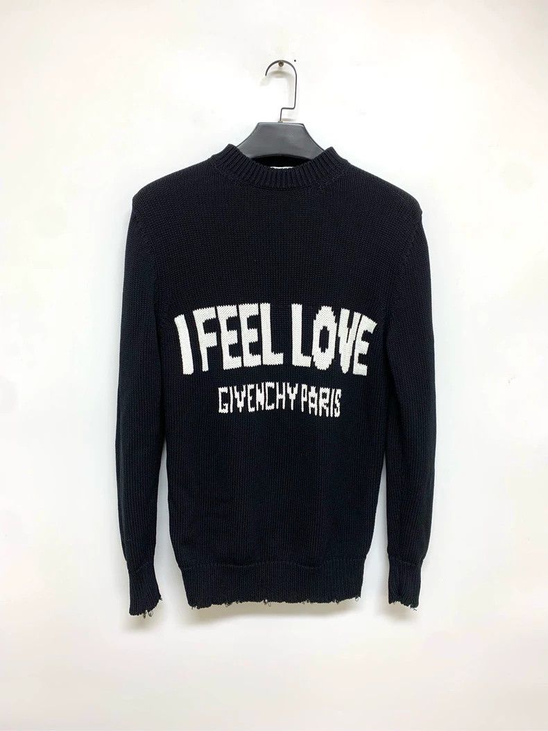 Givenchy Givenchy Black 'I FEEL LOVE' Sweater XS Size 100% Pure Size US XS / EU 42 / 0 - 1 Thumbnail