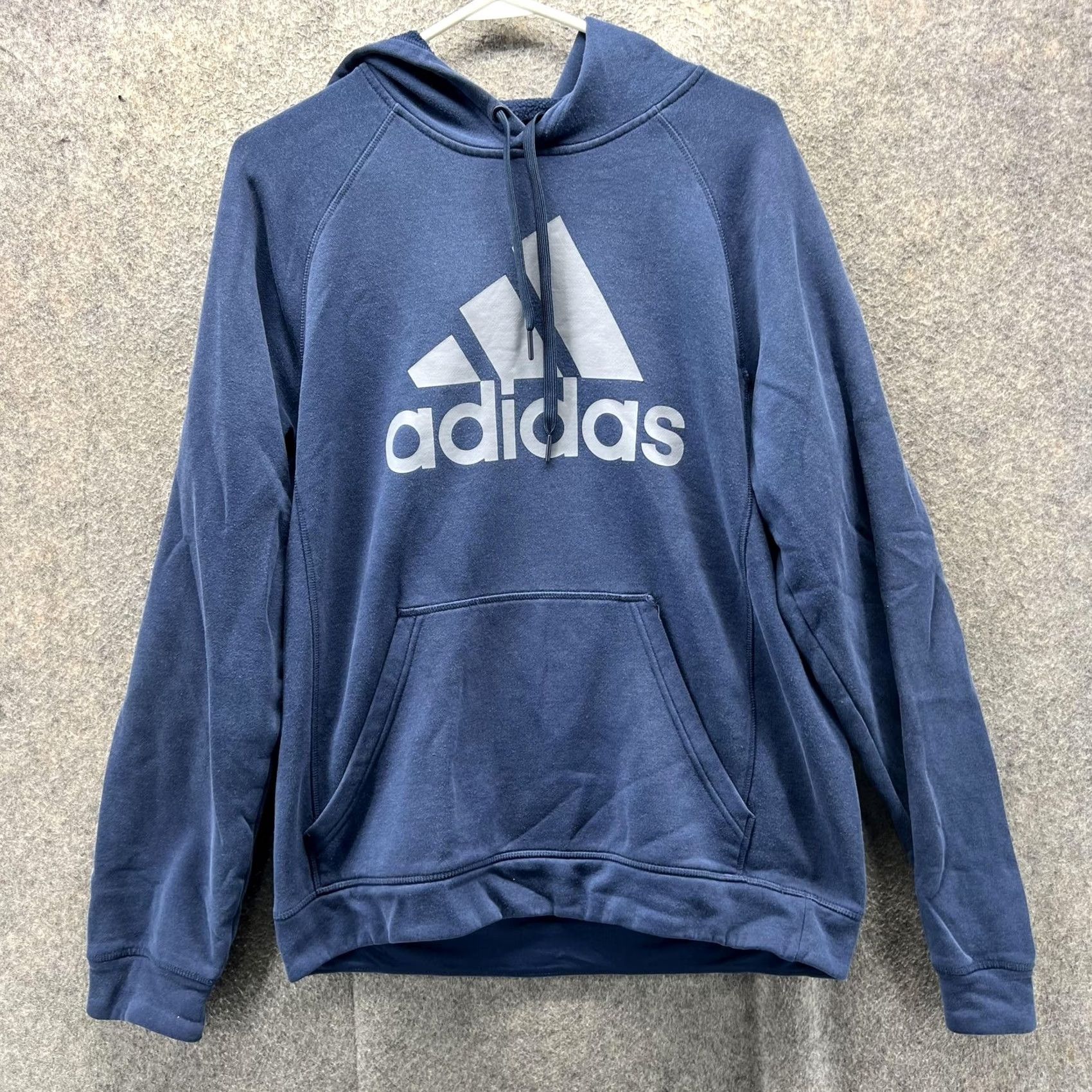 Adidas Adidas Sweatshirt Hoodie Mens Medium Blue Fleece Pullover Big Logo Athletic Size US M / EU 48-50 / 2 - 2 Thumbnail