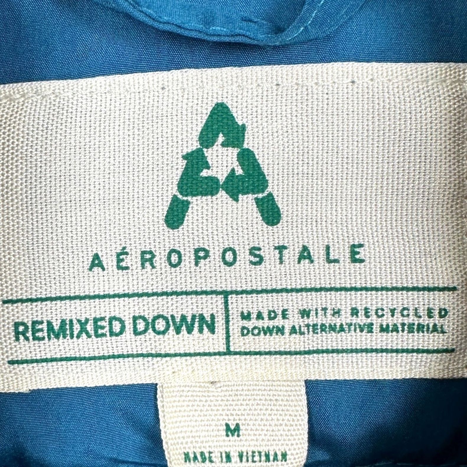 Aeropostale AeroPostale Remixed Down Puffer Vest Men M Blue Full Zip Pocket Outdoor EUC Size US M / EU 48-50 / 2 - 3 Thumbnail