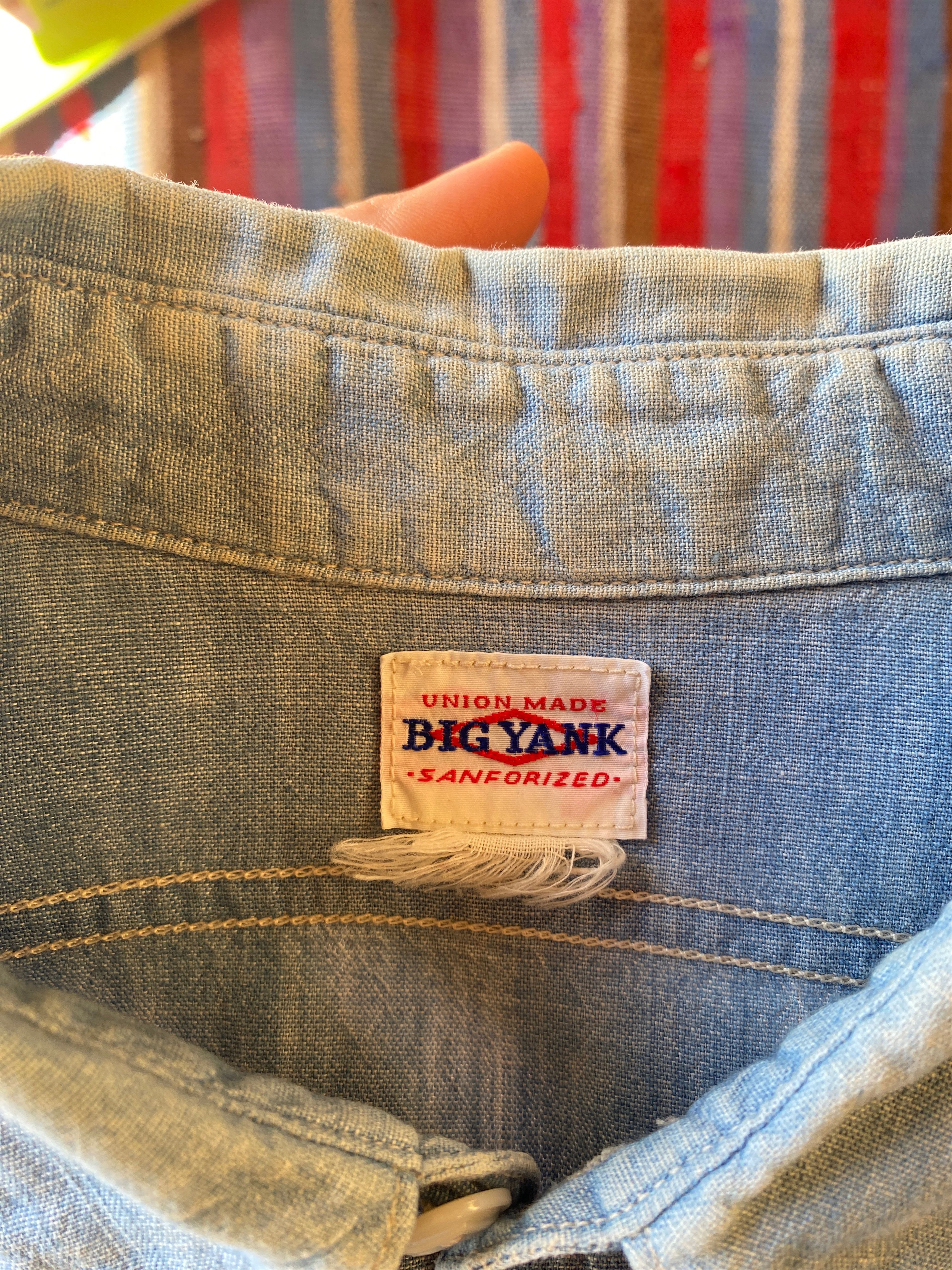 Japanese Brand BIG YANK Vintage Denim Shirt with embroidery Size M / US 6-8 / IT 42-44 - 8 Thumbnail