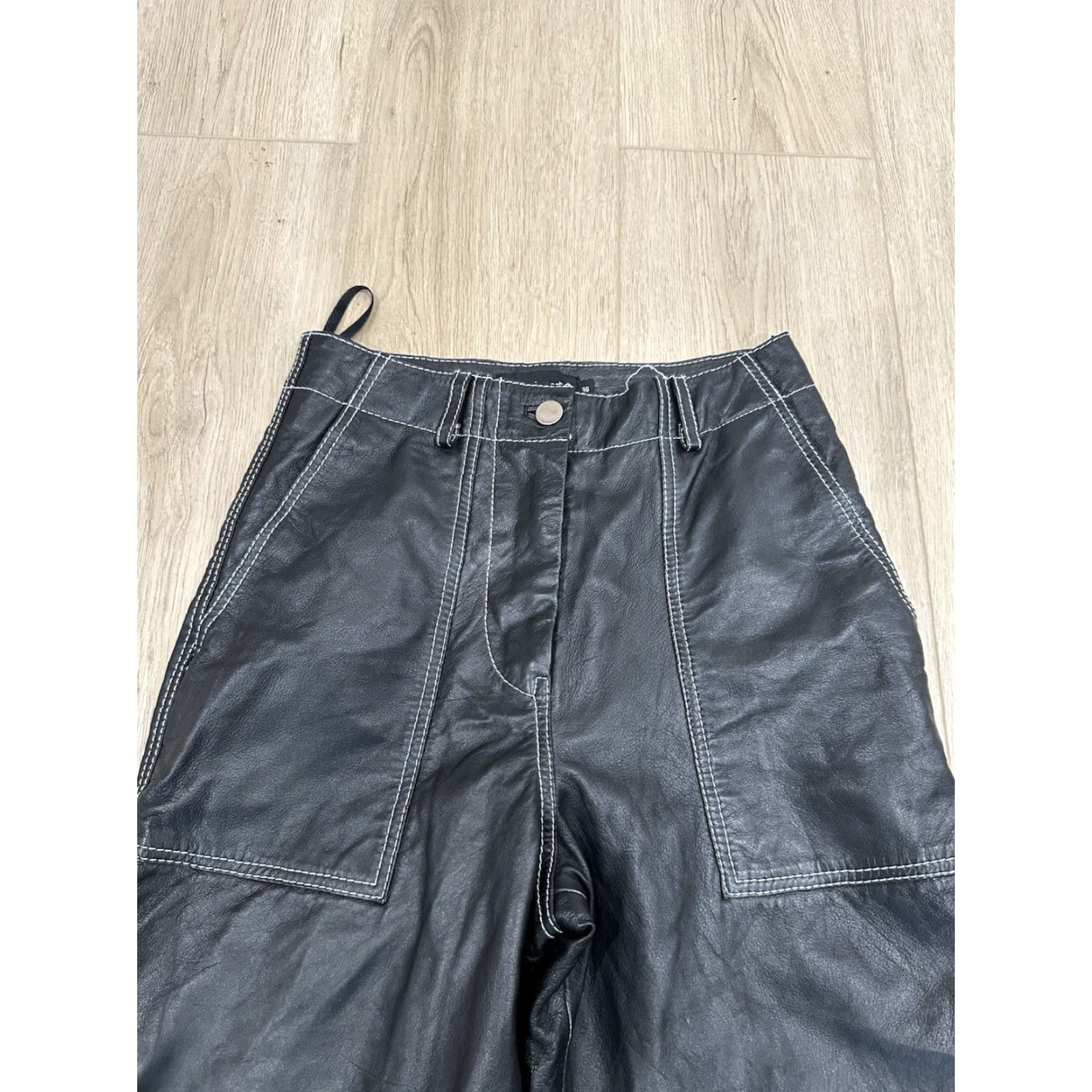 Deadwood Leather Deadwood Black Pants Cropped Women 36 Leather Size 25" / US 0 / IT 36 - 4 Thumbnail