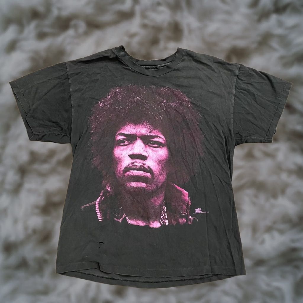 Hanes VINTAGE 1994 Jimi Hendrix Are You Experienced T-Shirt Hanes Winterland L Black Unisex Short Sleeve Graphic Tee 1990s Grunge Mens Womens Size US L / EU 52-54 / 3 - 1 Thumbnail