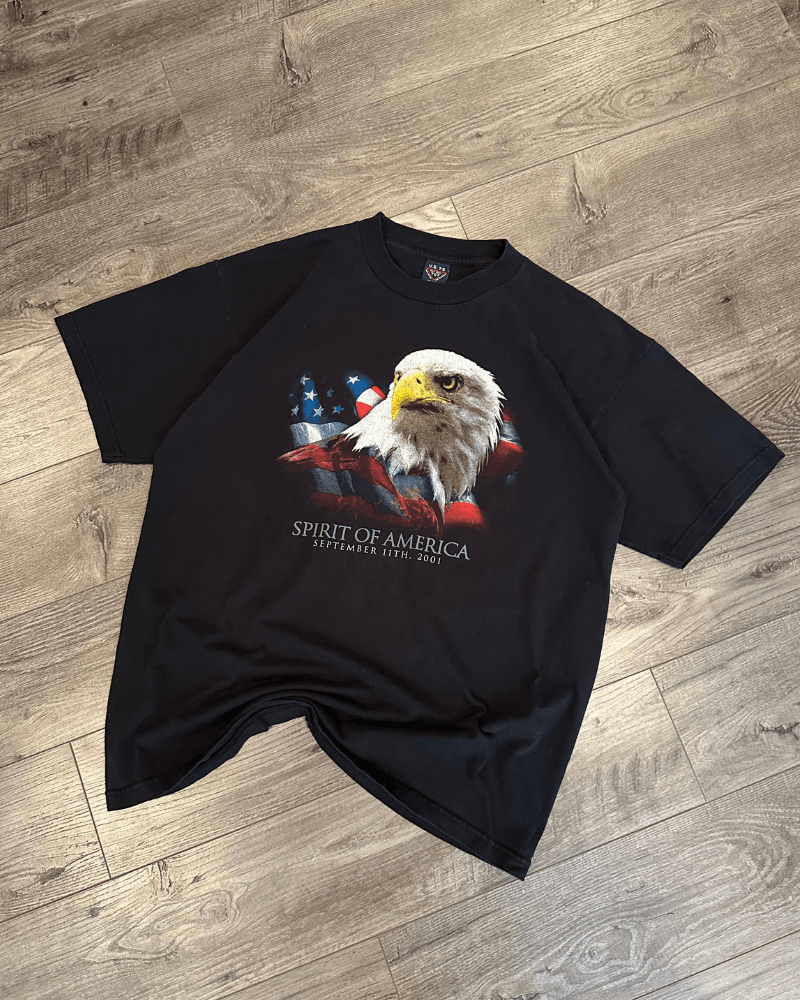 Vintage Vintage 9/11 Spirit of America Men's Black T-Shirt - Size XL Size US XL / EU 56 / 4 - 1 Thumbnail
