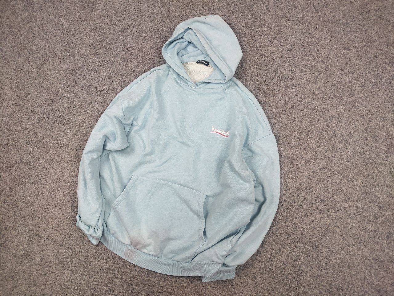 Vintage Balenciaga Political Campaign Logo Oversized Used Hoodie Size US M / EU 48-50 / 2 - 3 Thumbnail