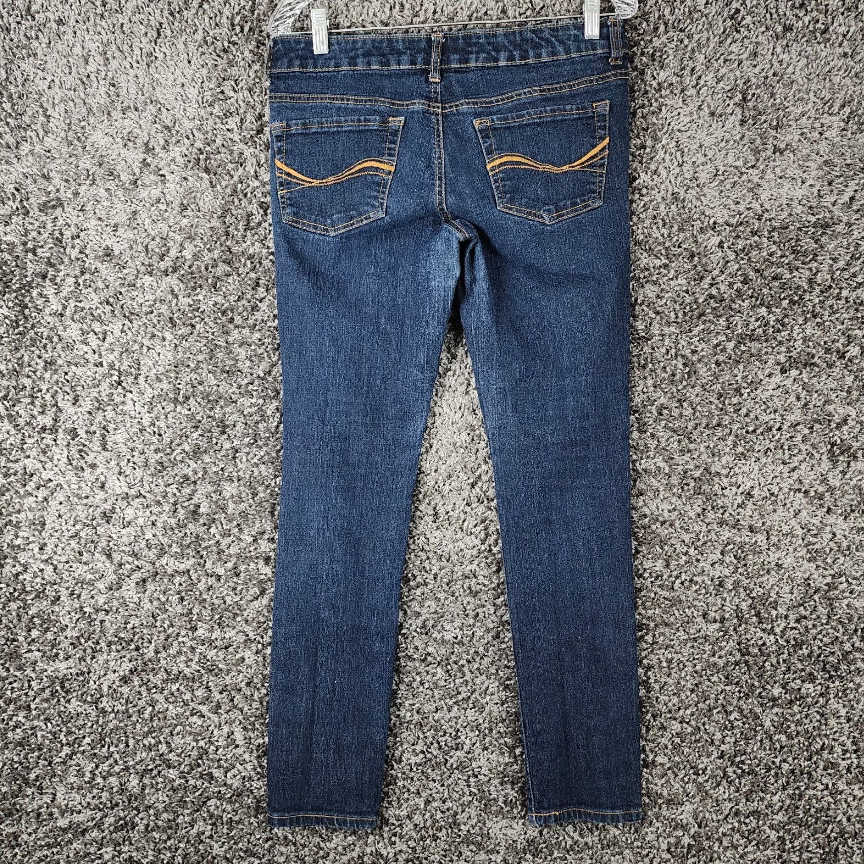Vintage SO Womens Jeans Skinny Blue Cotton Blend Size 11 Regular 32x29 Womens Size 32" / US 10 / IT 46 - 6 Thumbnail