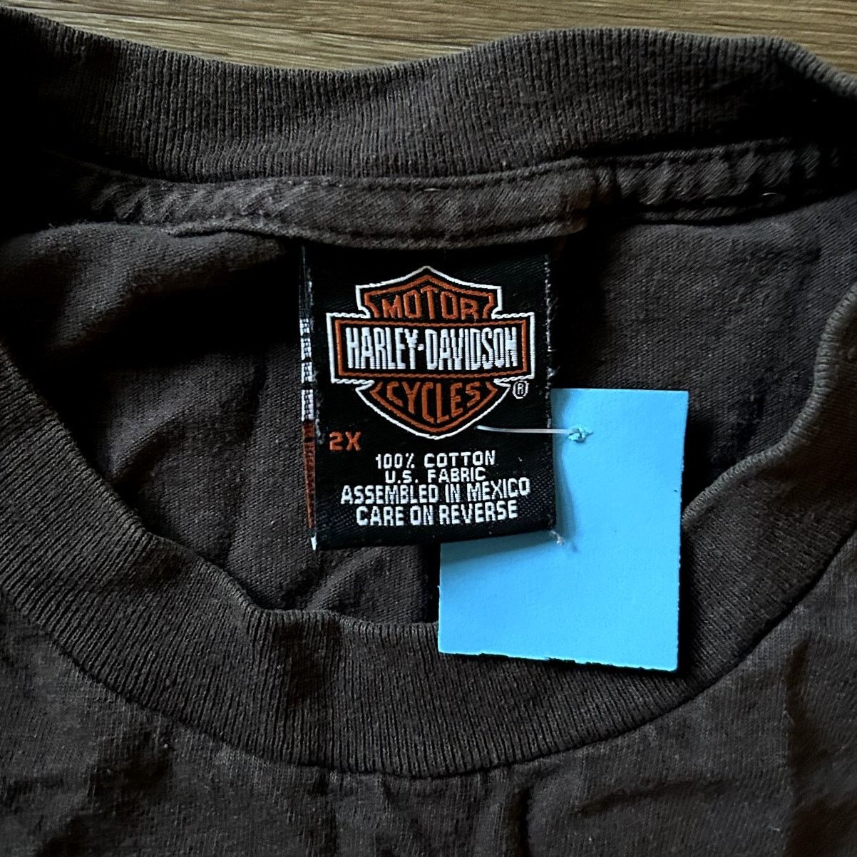 Harley Davidson Vtg Brown Harley Davidson Fat Boy shirt Size US XXL / EU 58 / 5 - 3 Thumbnail