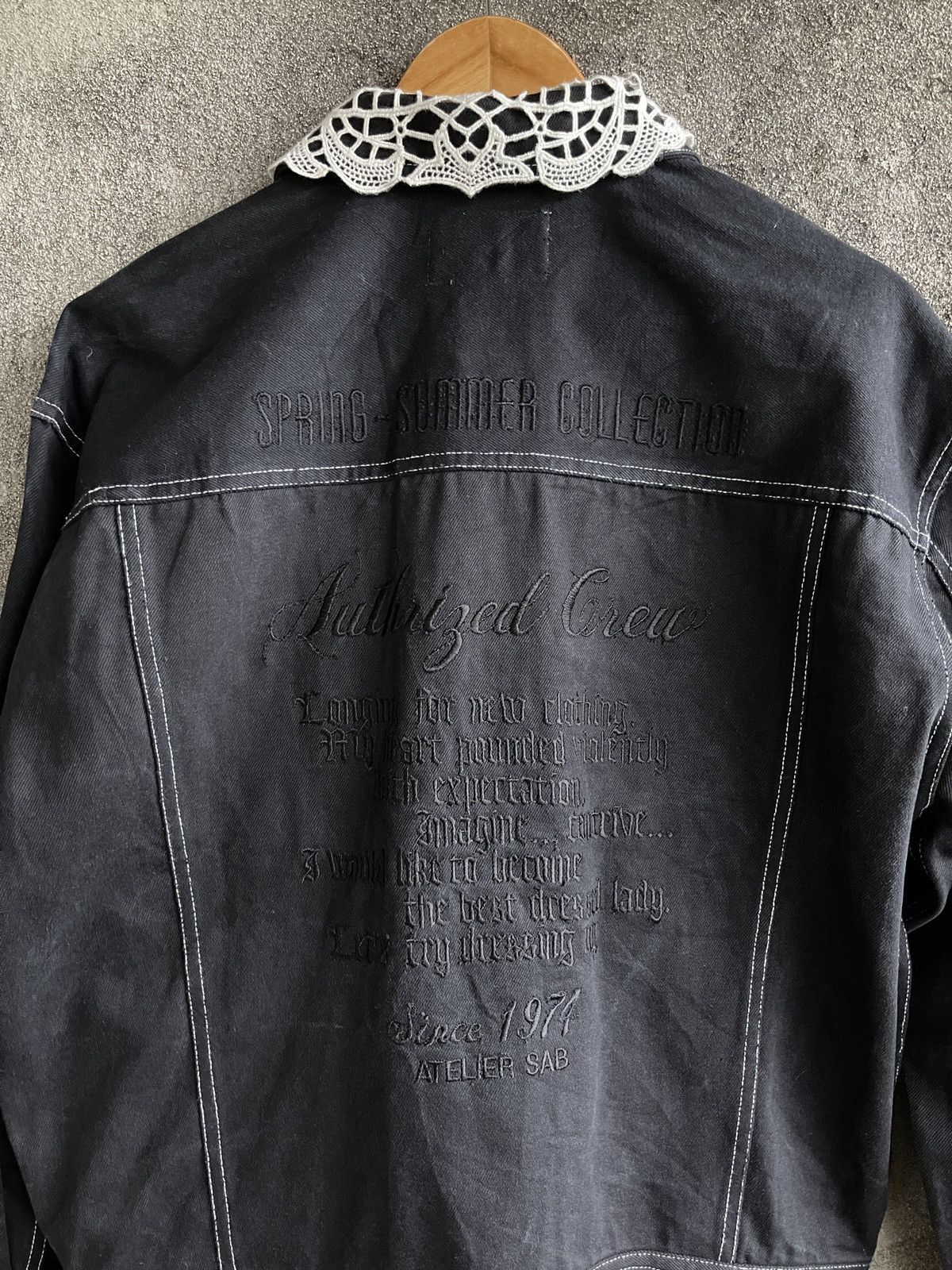 Japanese Brand Rare🔥Designer Atelier Sab Trucker Denim Jacket Size US L / EU 52-54 / 3 - 5 Thumbnail