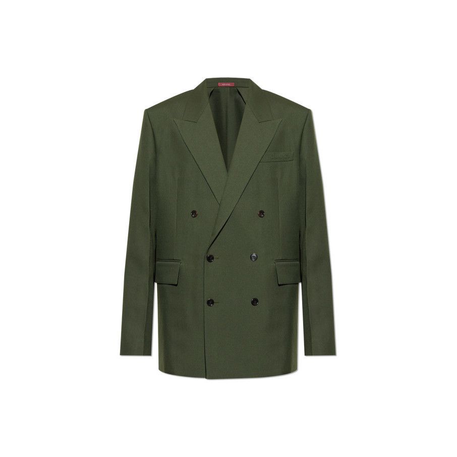 Gucci GUCCI Green Double-Breasted Blazer New & Authentic (Men's si Size US L / EU 52-54 / 3 - 1 Preview