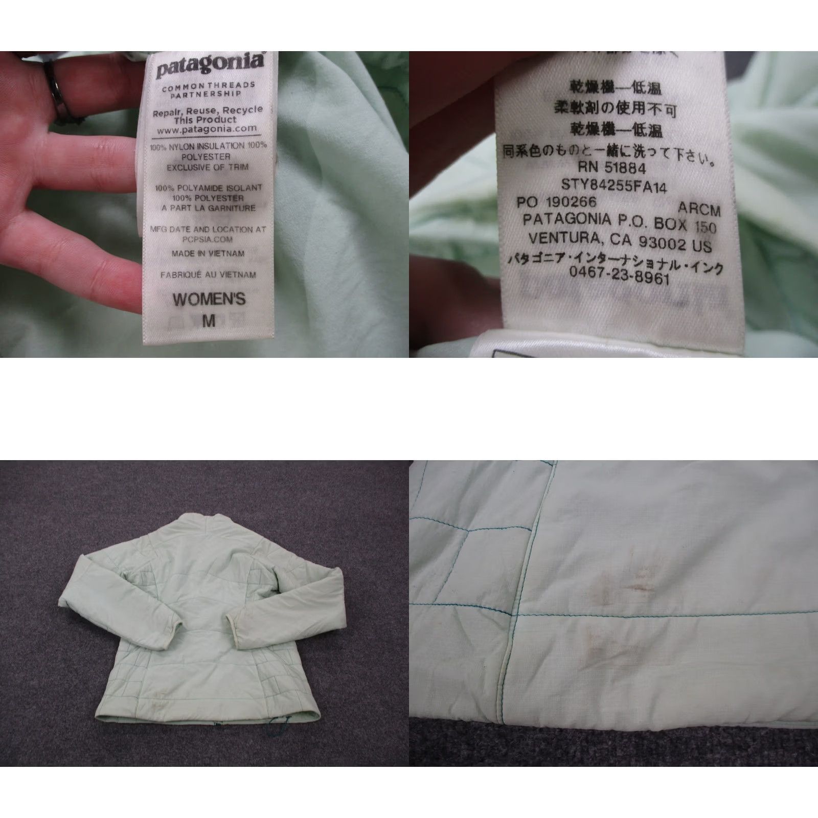 Patagonia Patagonia Jacket Womens M Nano Air Puffer Quilted Camping Hiking Active Zip Pockets Windproof Green 90s Outdoor Mens Womens Boys Girls Size M / US 6-8 / IT 42-44 - 8 Thumbnail